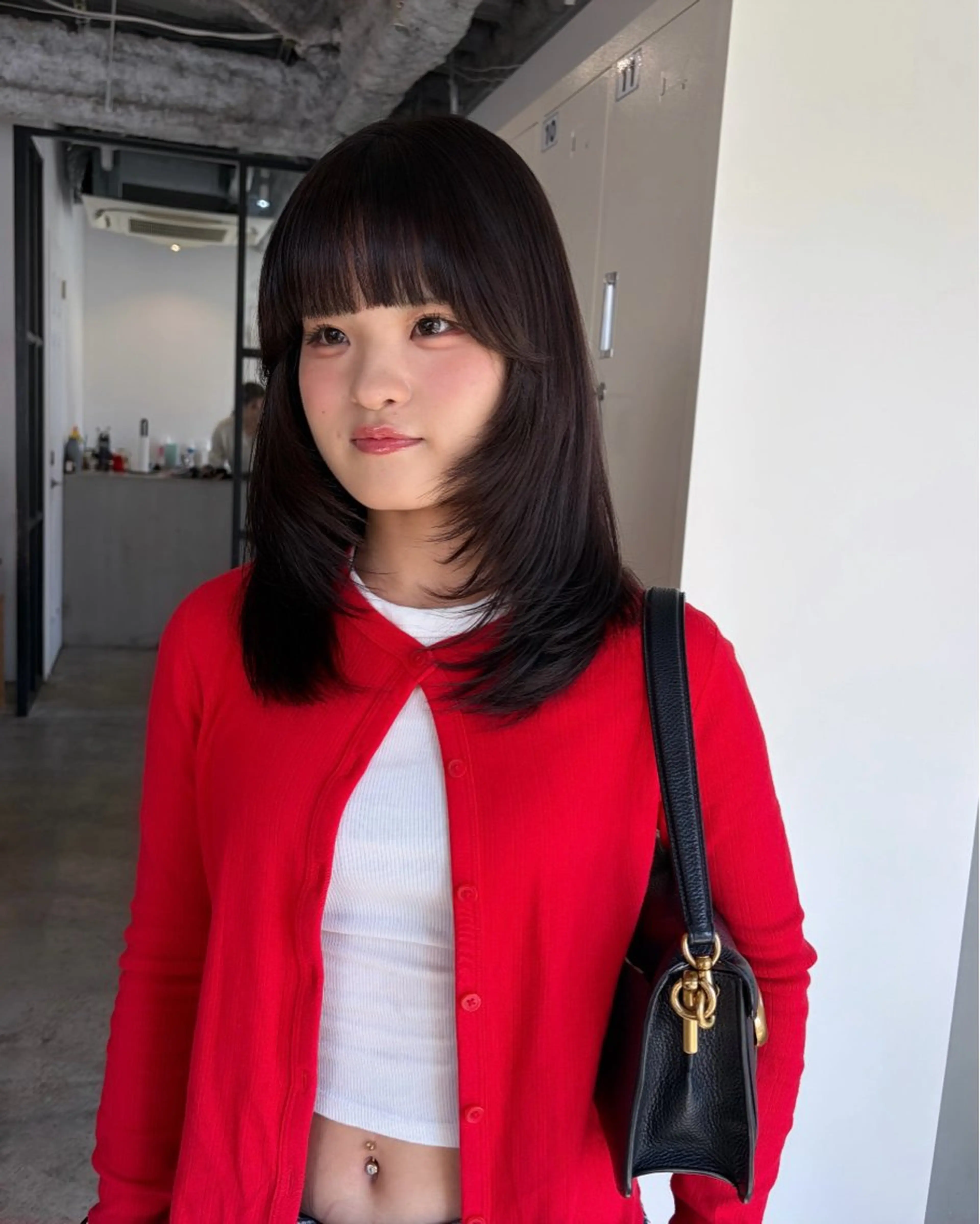 ミディアム レイヤーカット カット 🧣misaki 🧣のヘアスタイル
