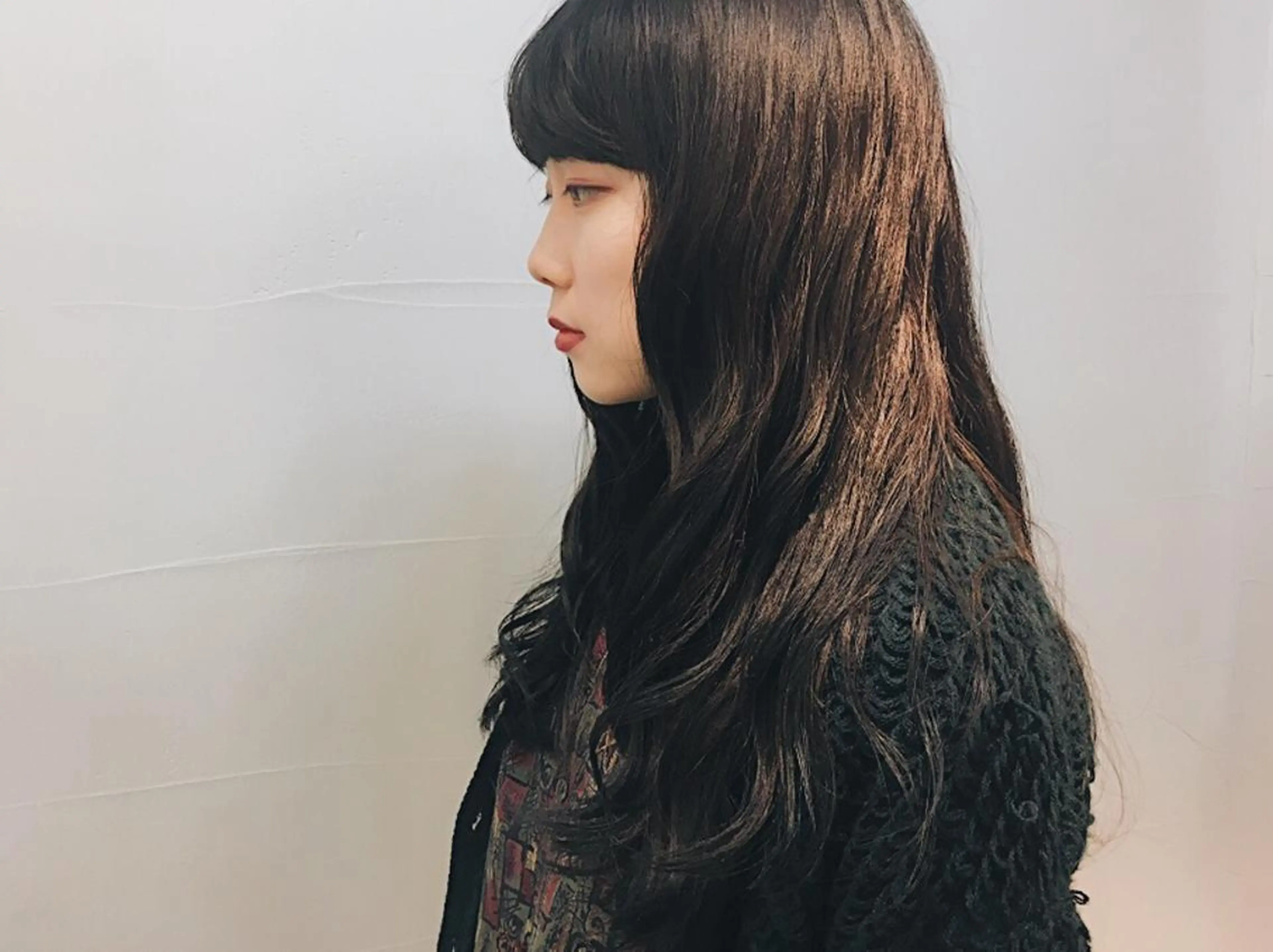 ロング カラー 高森 真凜のヘアスタイル