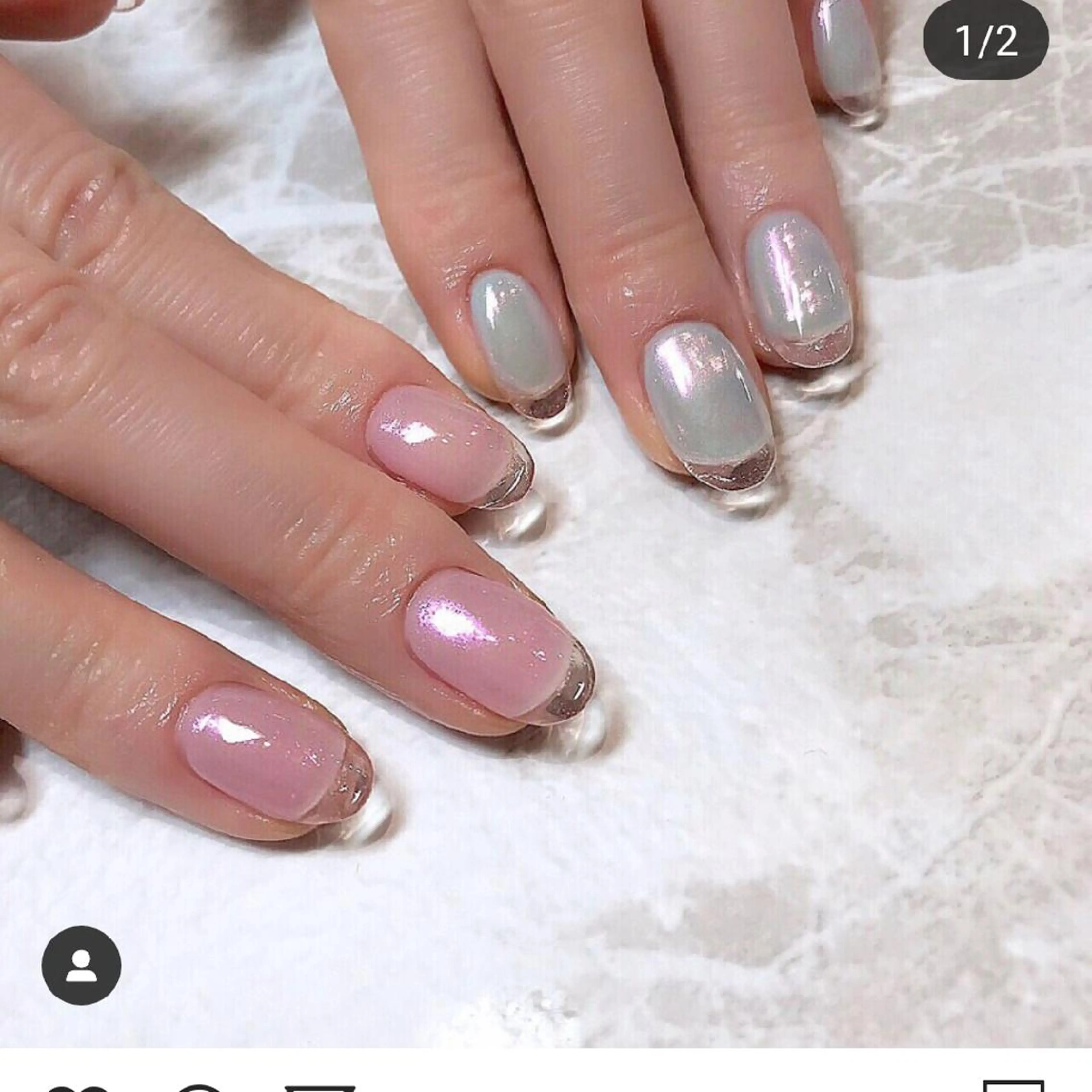 流行りのクリアネイル✨クリアフレンチ‼️長さだし10本込み‼️ジェルオフ+2000円の写真