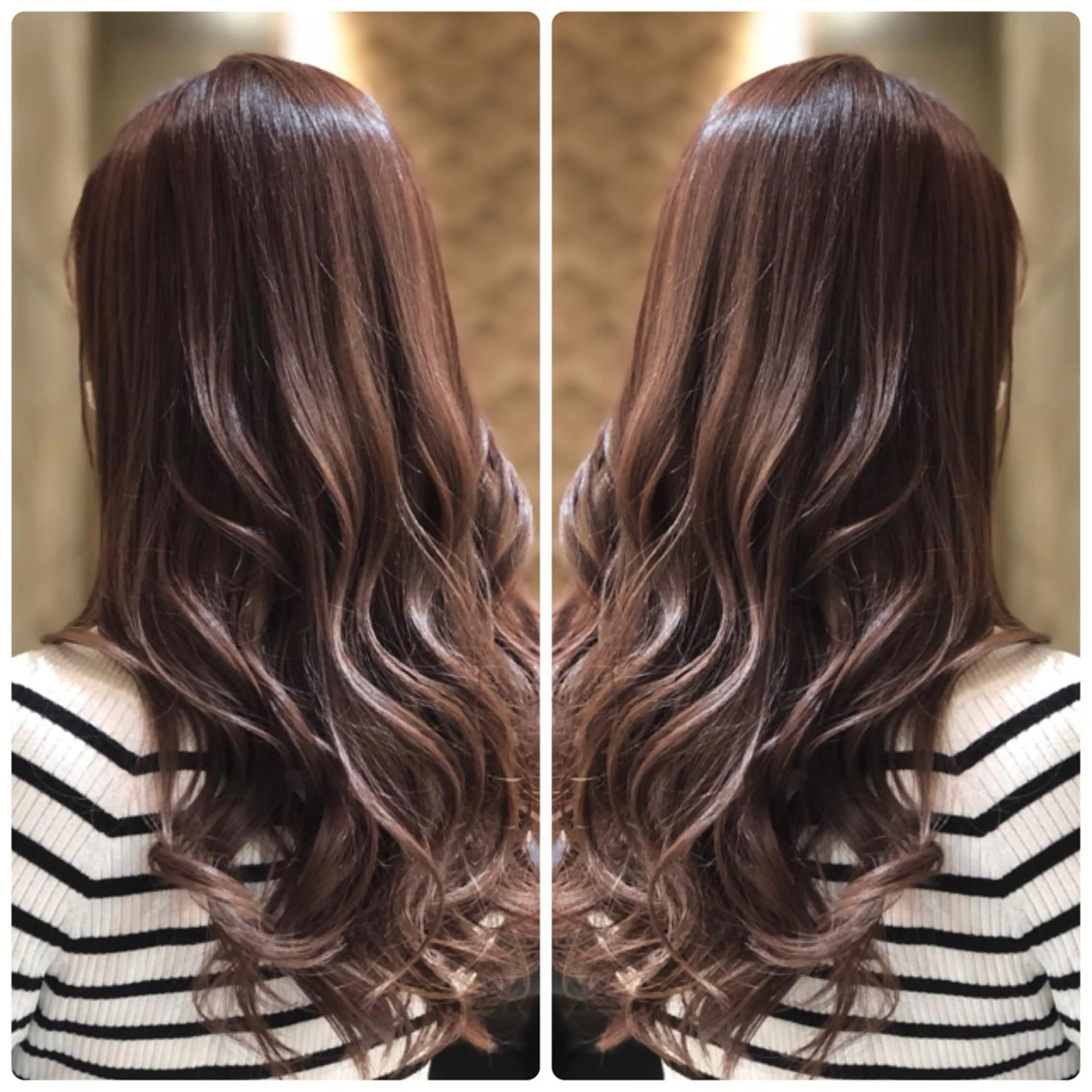 ロング カラー ベージュカラー ハイライトカラー ピンクカラー ピンクベージュ ハイライト ヘアカラー トリートメント 小山内 龍一郎 店長のヘアスタイル