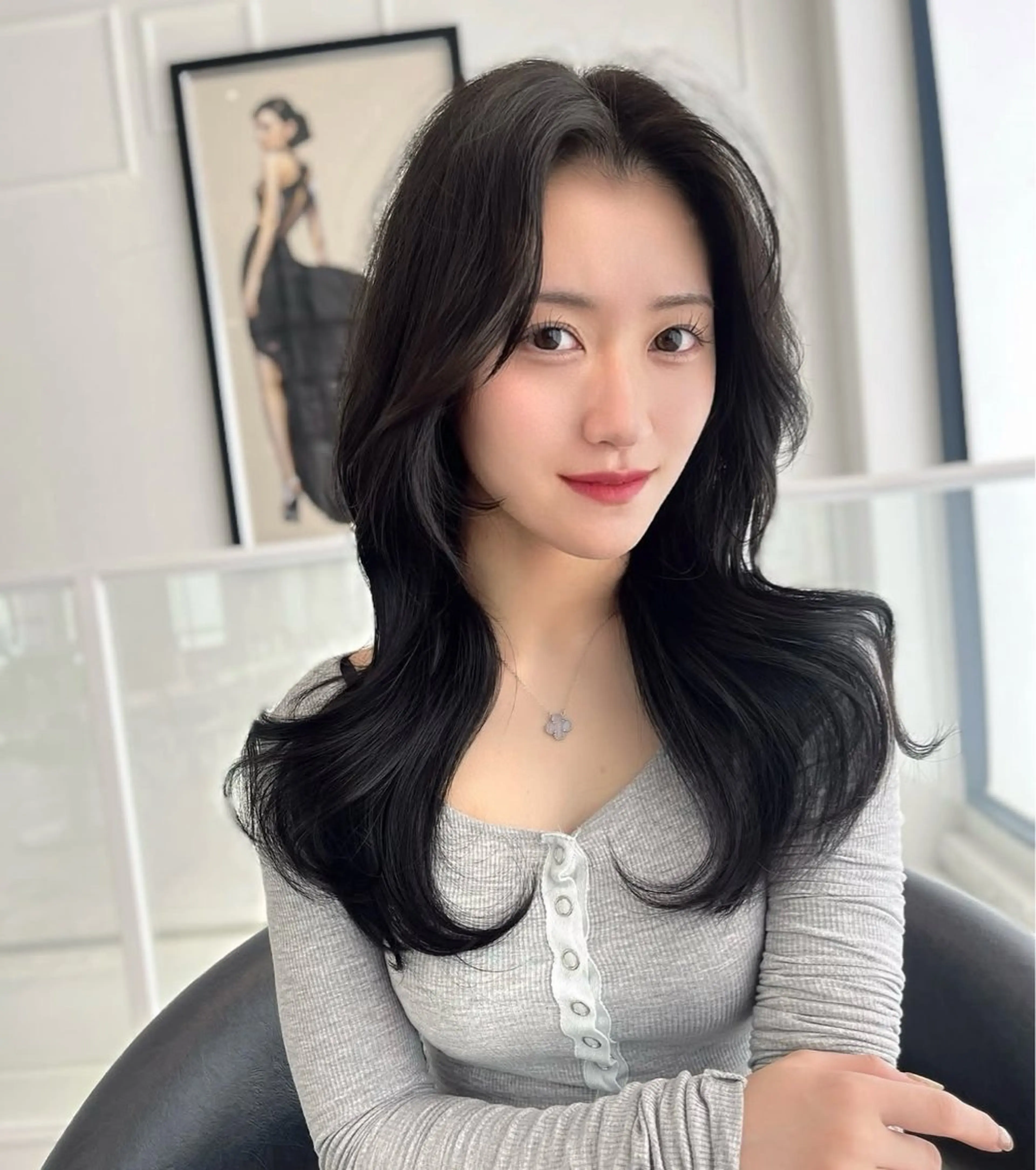 ロング カラー レイヤー/髪質改善 /透け感カラー/艶髪のヘアスタイル