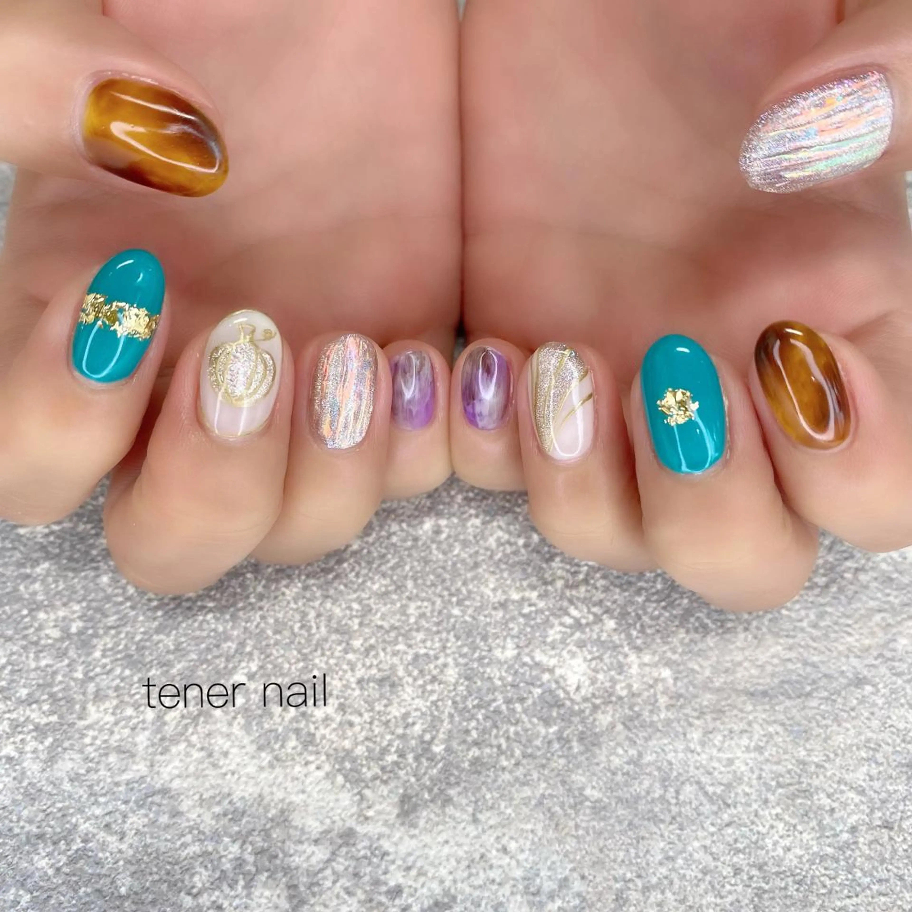 ネイル べっ甲ネイル テネルネイル tener nailのネイルデザイン