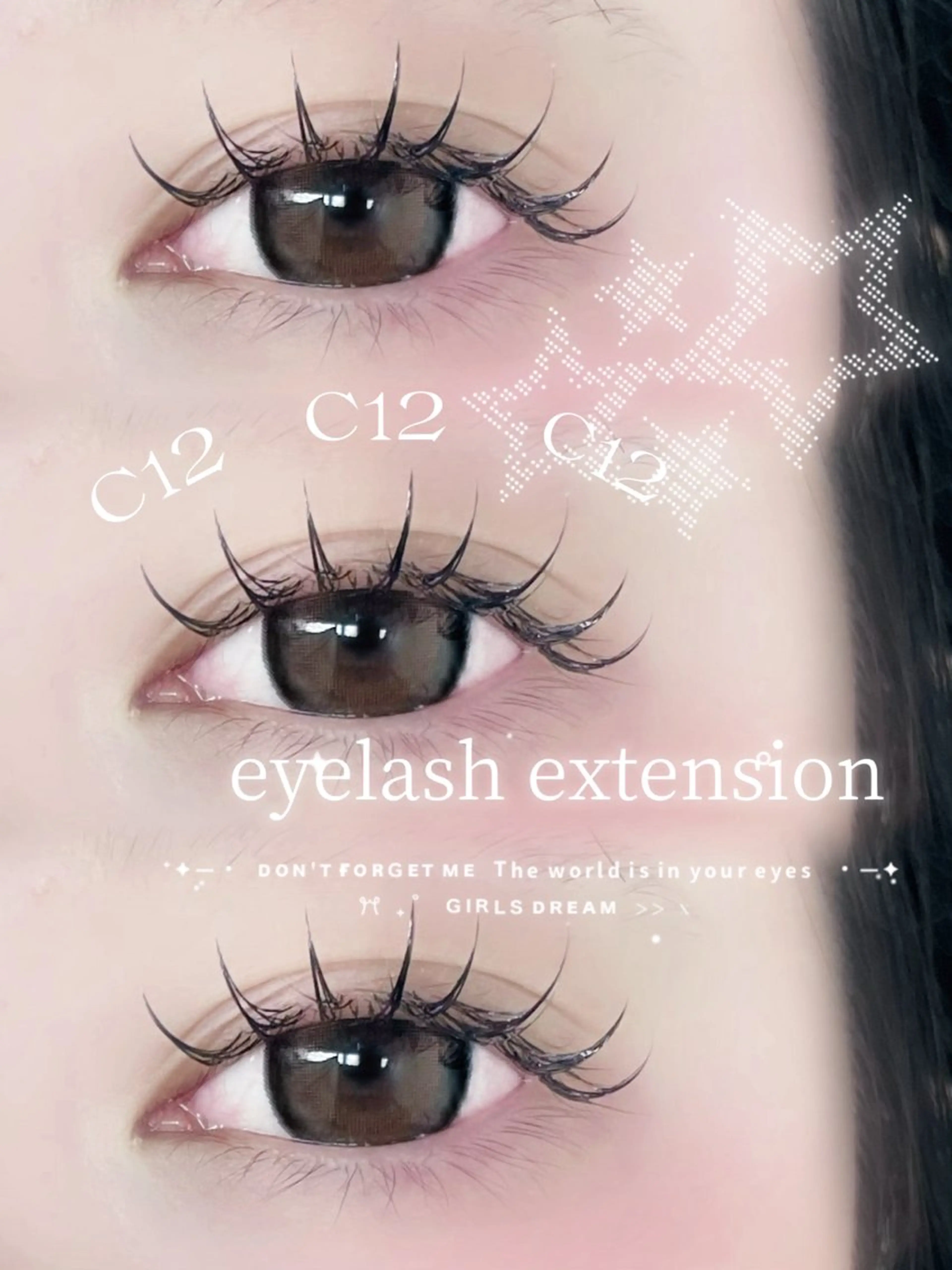 マツエク・マツパ マツエク 大阪梅田 SAKI 韓国風束感まつ毛のマツエク・マツパデザイン