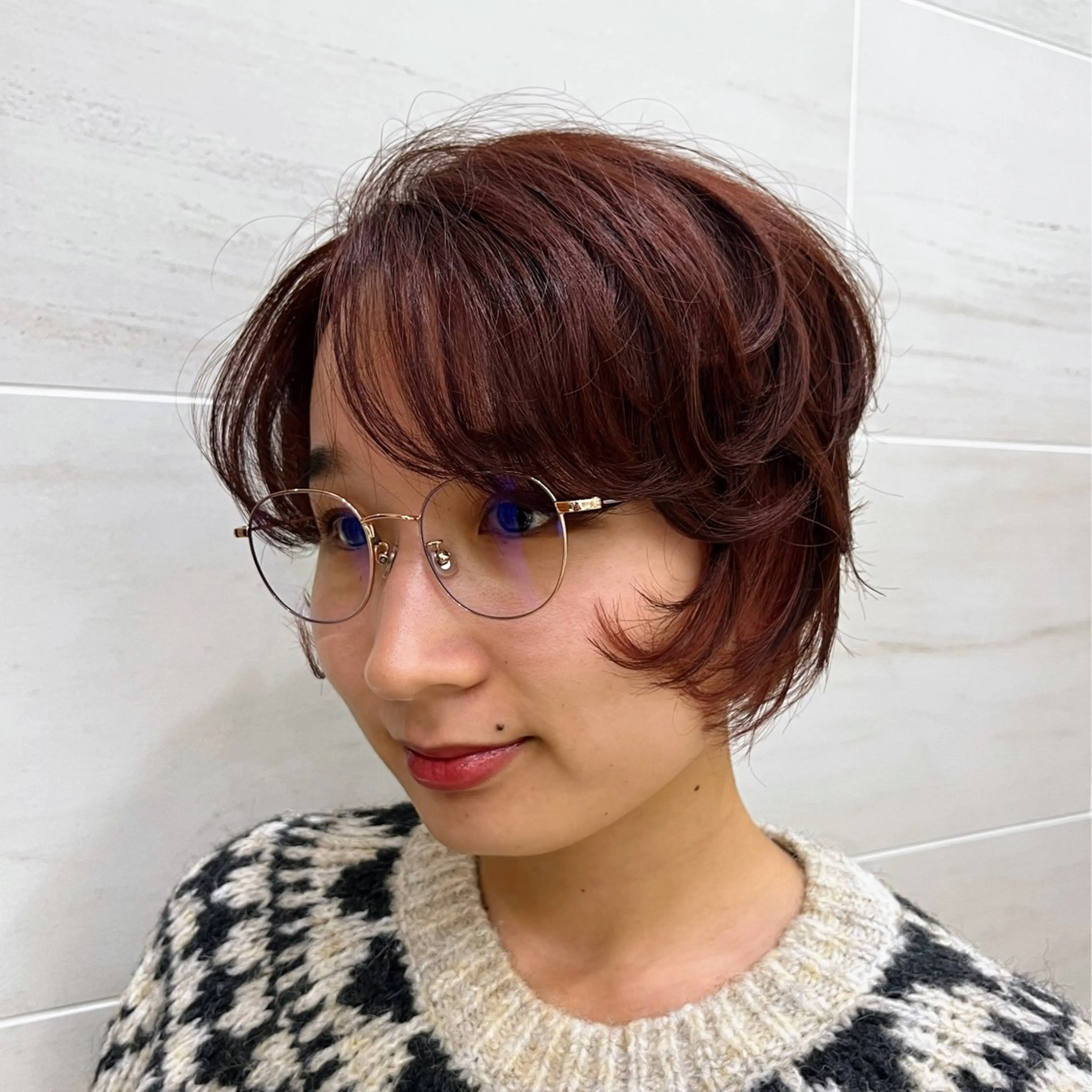 ショート パーマ ショートボブ ボブ 顔周りカット レイヤーカット ショートヘア 押上/ショート・ボブ /パーマ/山口卓朗のヘアスタイル