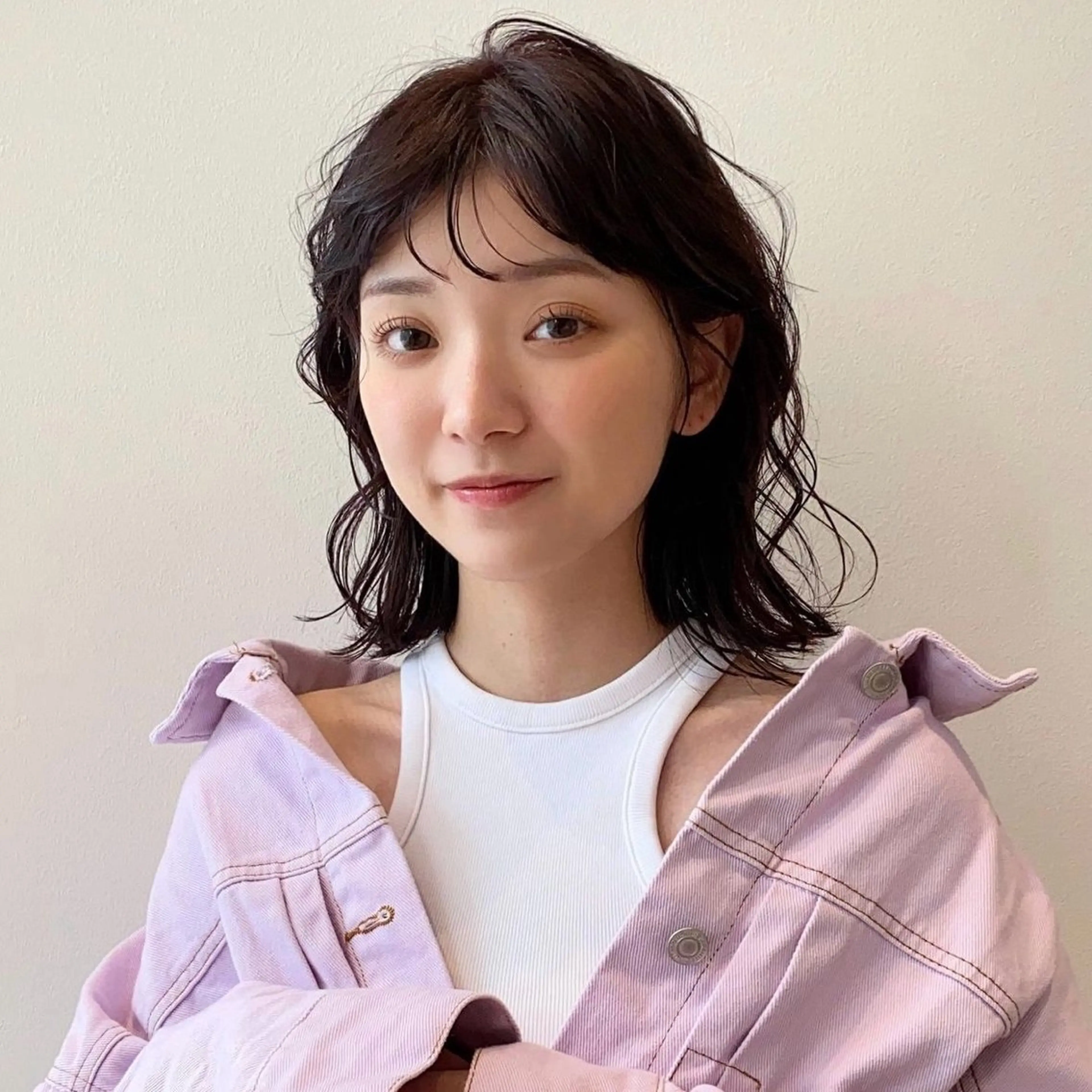 ミディアム パーマ ミディアムパーマ ニュアンスパーマ k-two 天王寺♡ honokaのヘアスタイル