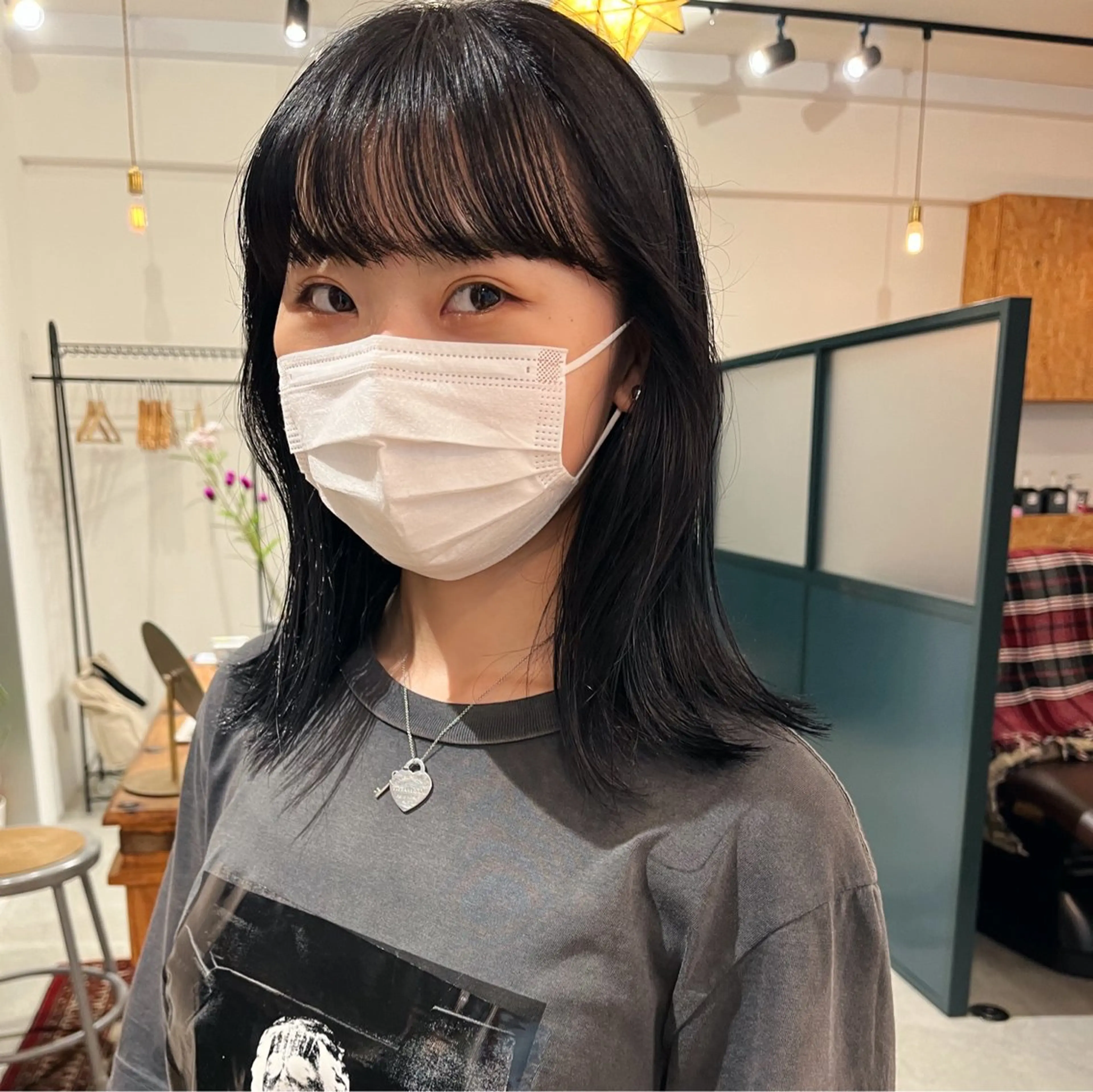 ミディアム カラー ブルーカラー 暖色/パーマ 🌼クニトウメイのヘアスタイル