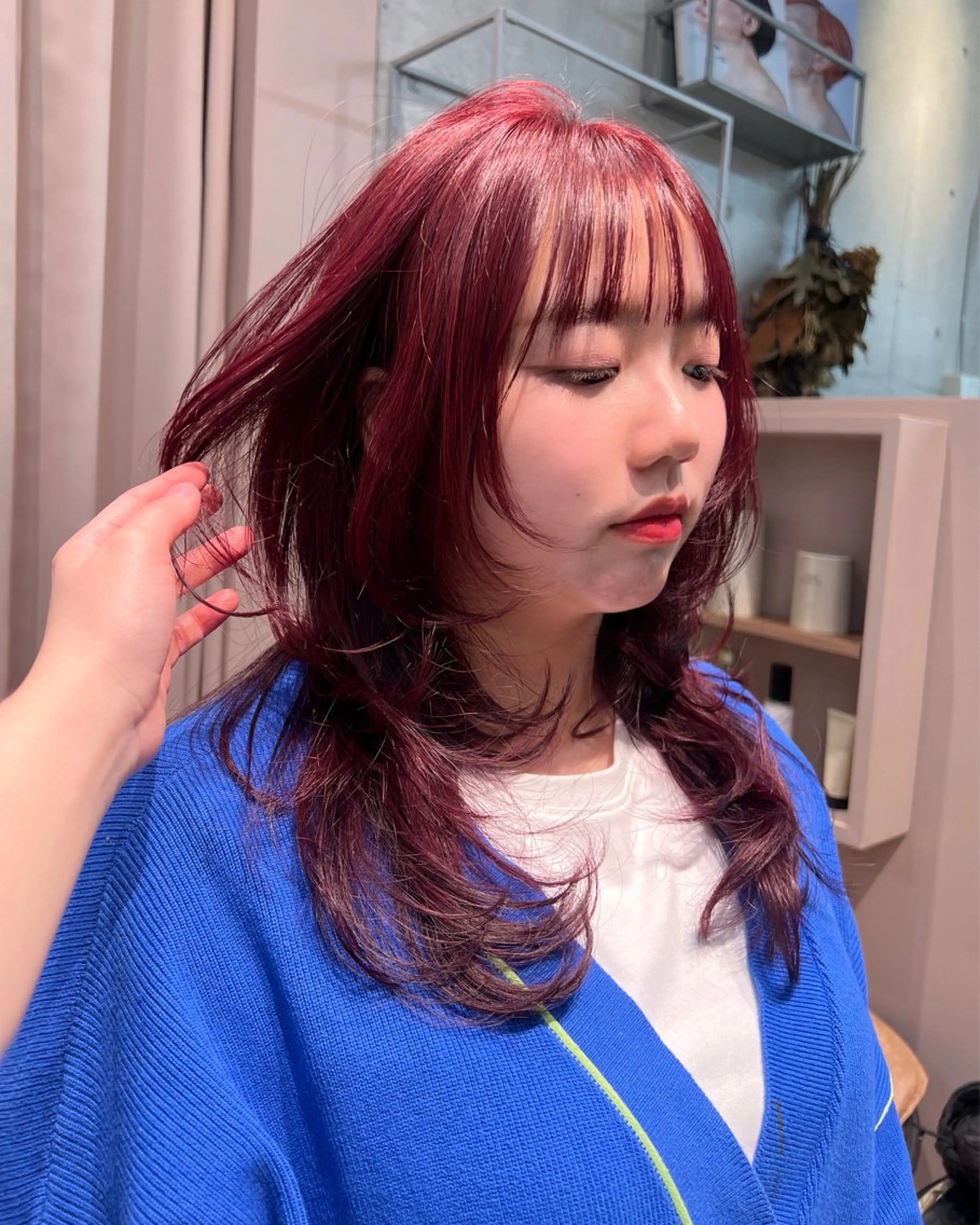 ロング カコ/レイヤーカット ヘアアレンジのヘアスタイル