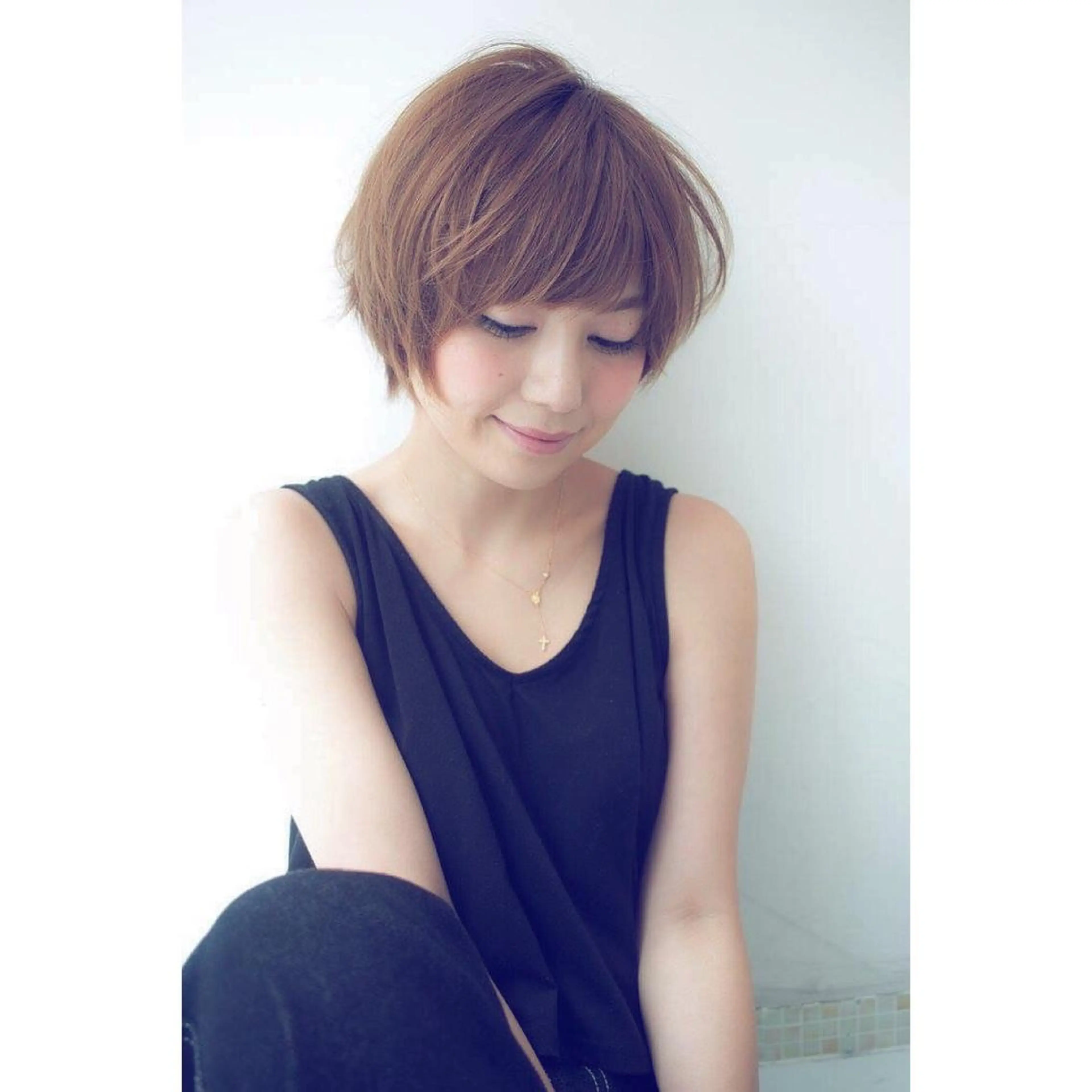 ショート カラー パーマ 内藤 達也のヘアスタイル