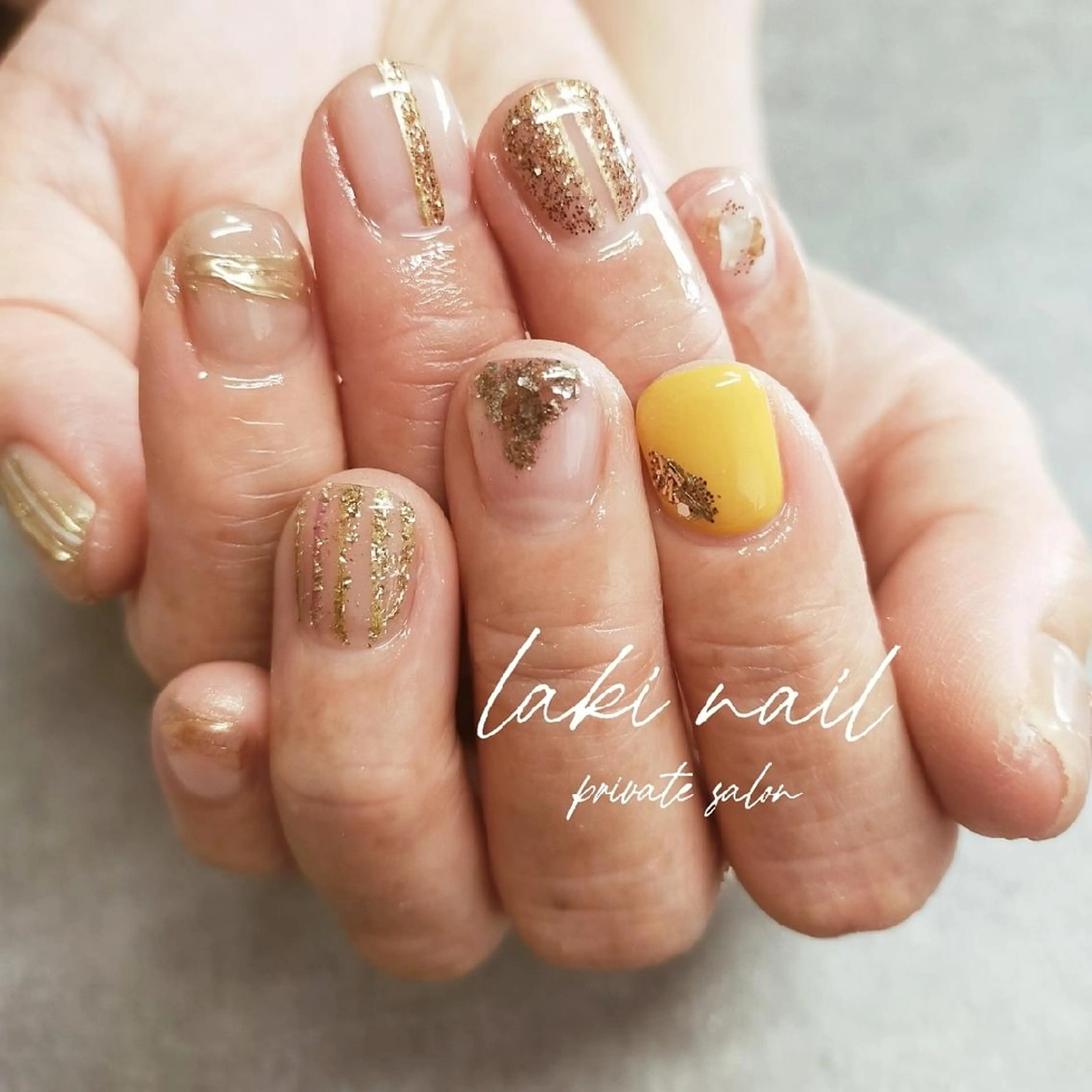 ネイル クリアネイル 成人式 ラメ(グリッター) 大理石ネイル(マーブル) ニュアンスネイル ハンドネイル by lakiのネイルデザイン