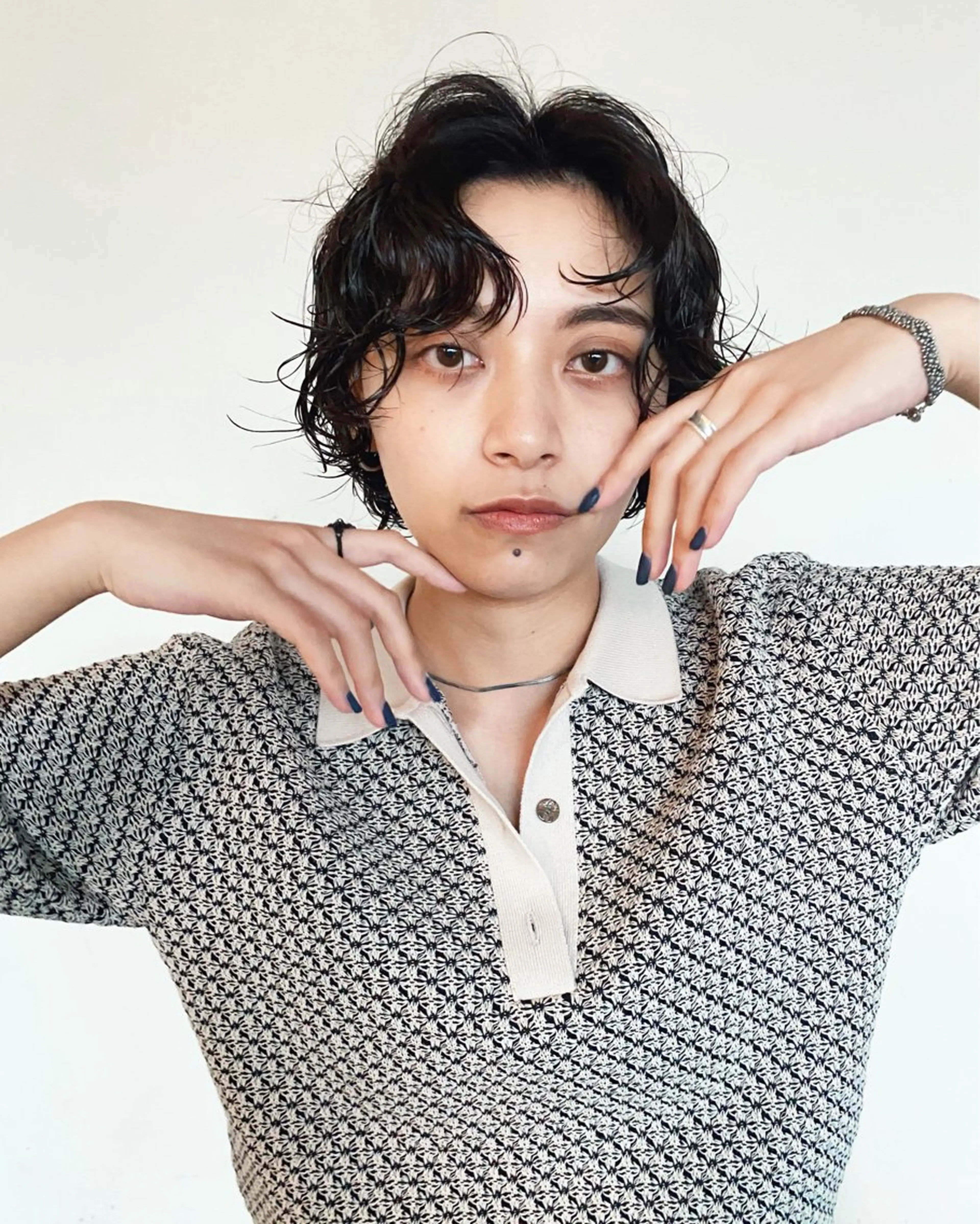 ショート ウルフカット カット ラベンダーカラー＆ ミルクティー太田のヘアスタイル