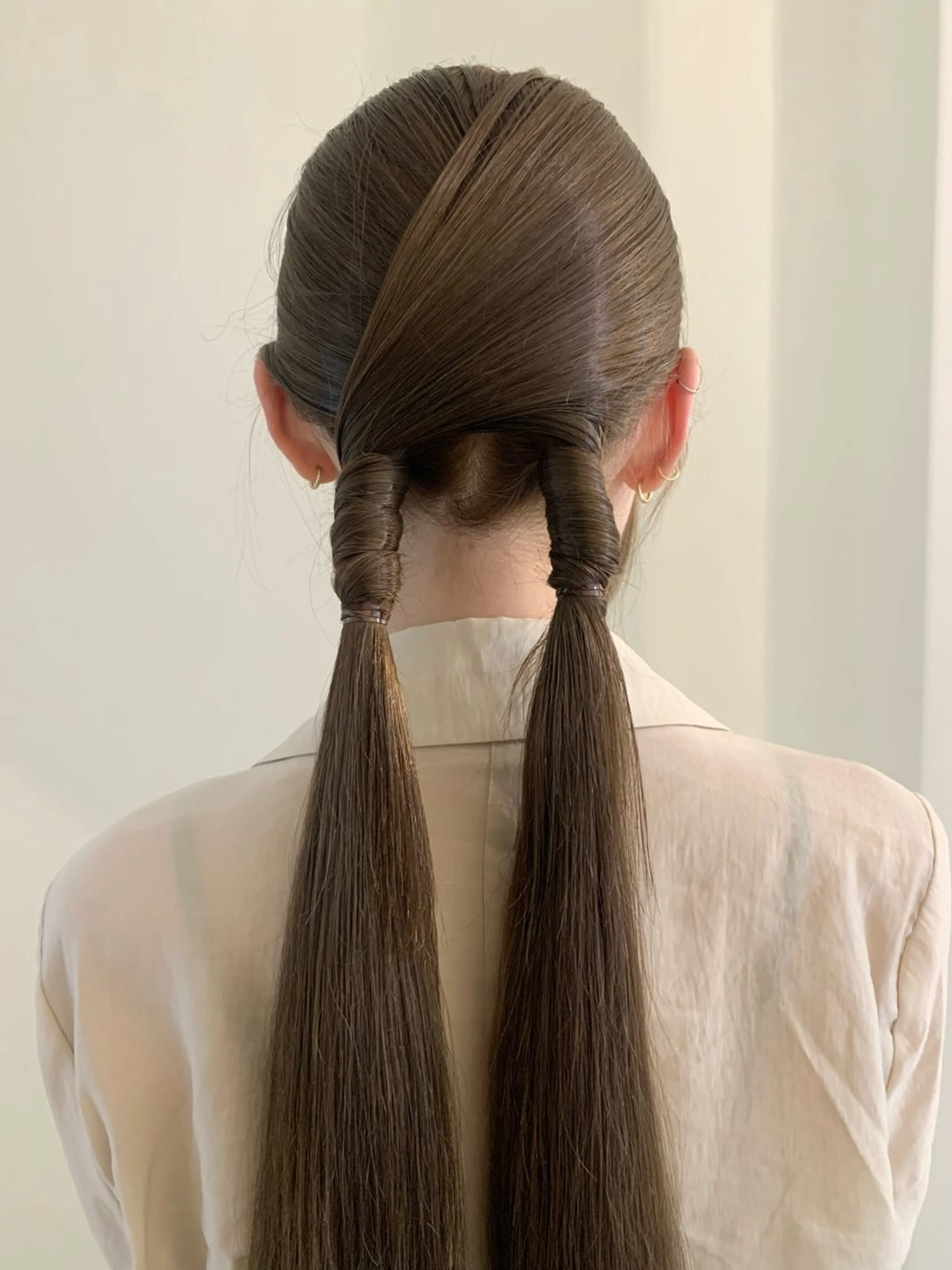 ロング カラー ベージュカラー ブリーチ ブリーチなしカラー カット ヘアカラー トリートメント 落合希 Olivebeigeのヘアスタイル