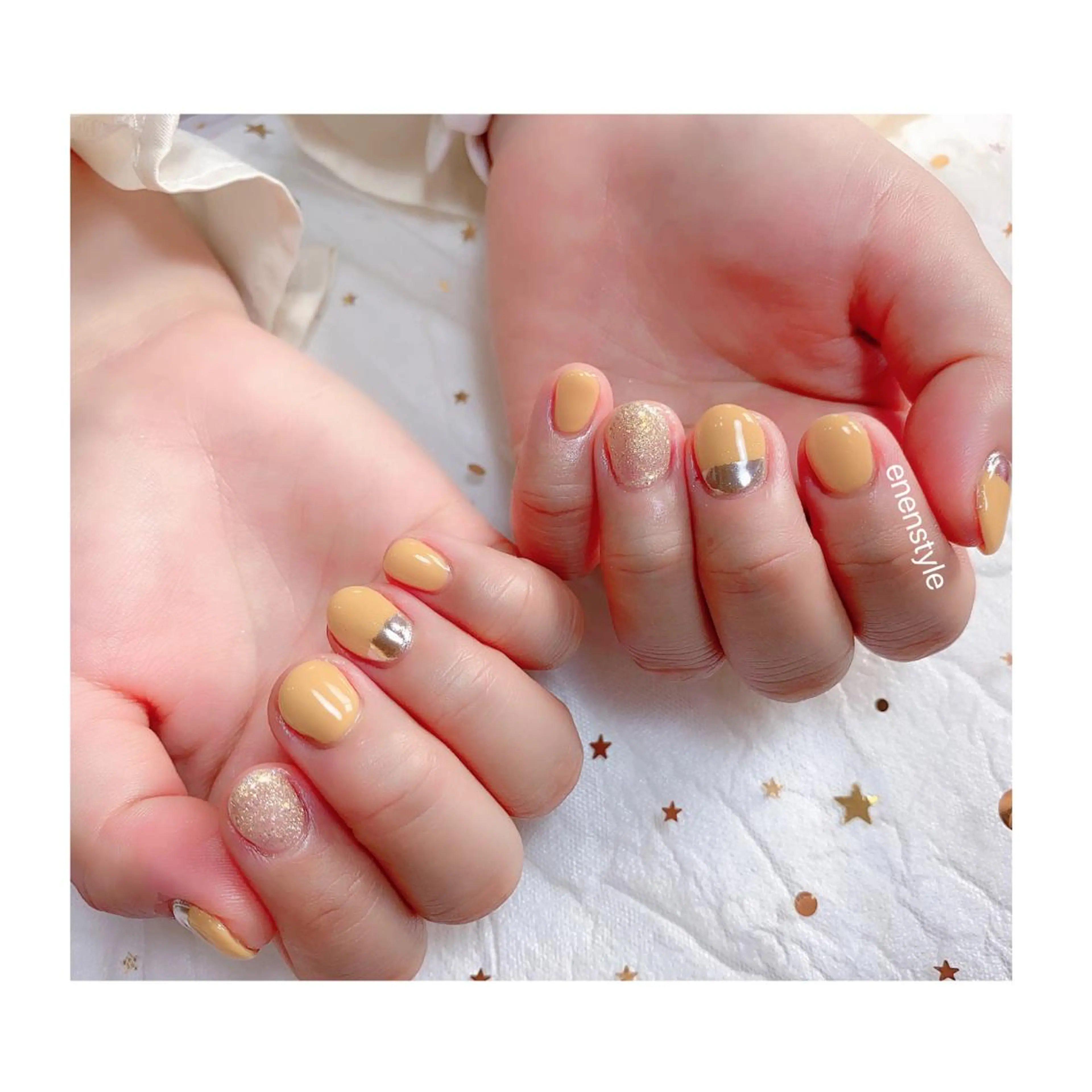 ショート ネイル ジェルネイル ニュアンスネイル オフィスネイル ワンカラーネイル パラジェル 👑enen style👑のネイルデザイン