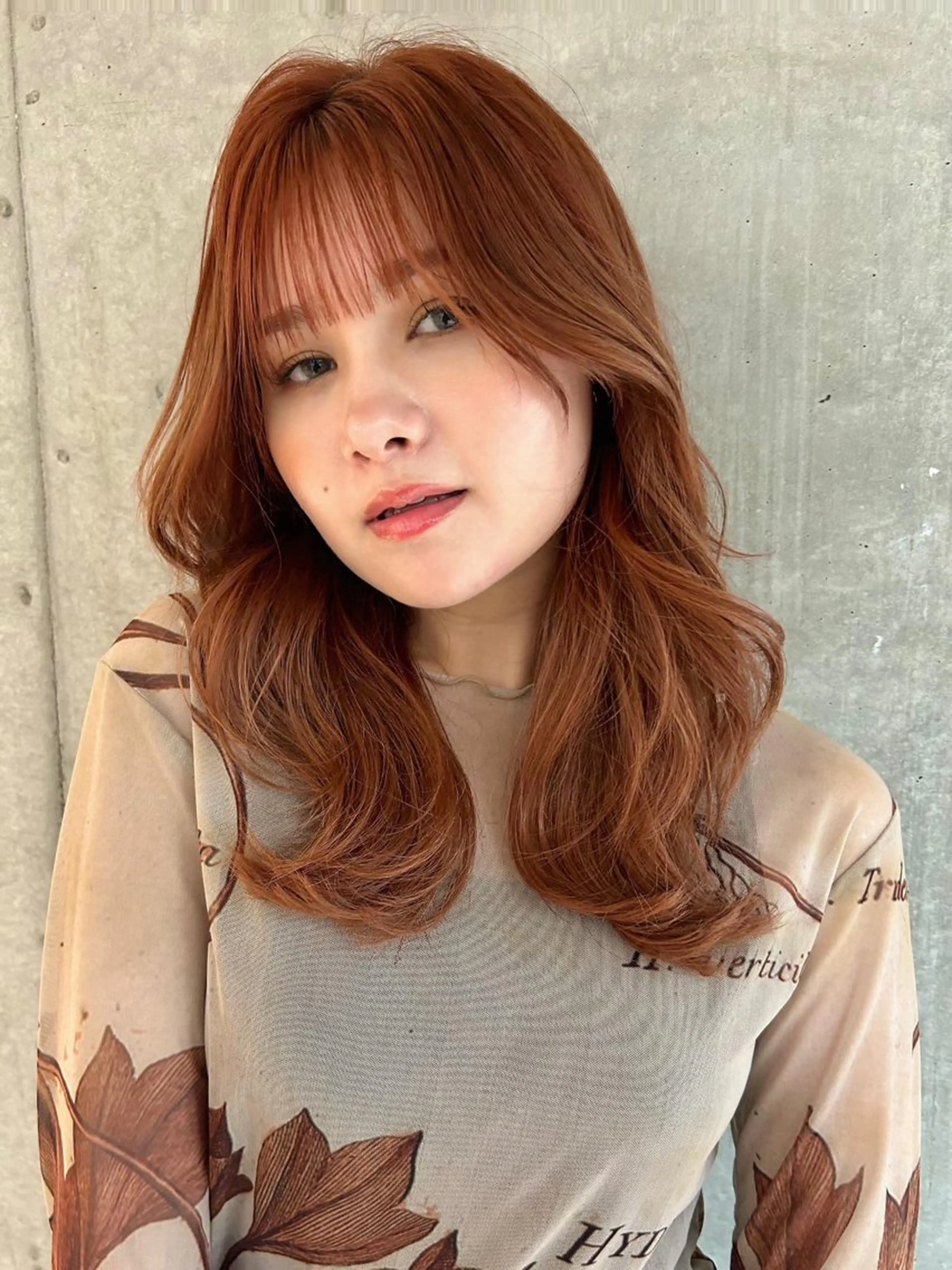 セミロング カラー 🤎韓国ヘア ベージュ まゆか🤎のヘアスタイル