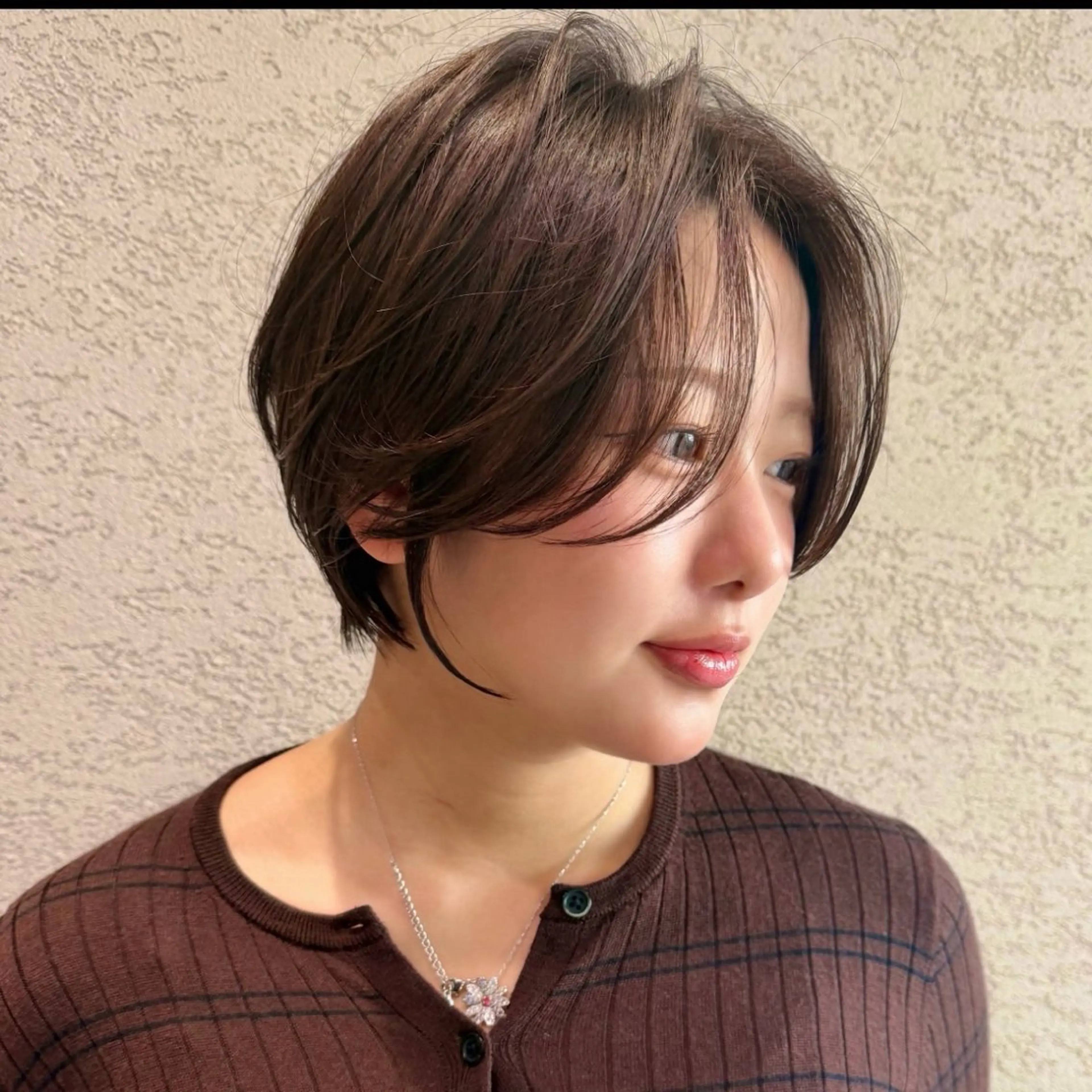 ショート カラー 似合わせカット カット ヘアカラー トリートメント レイヤー/髪質改善 Lond ambreのヘアスタイル