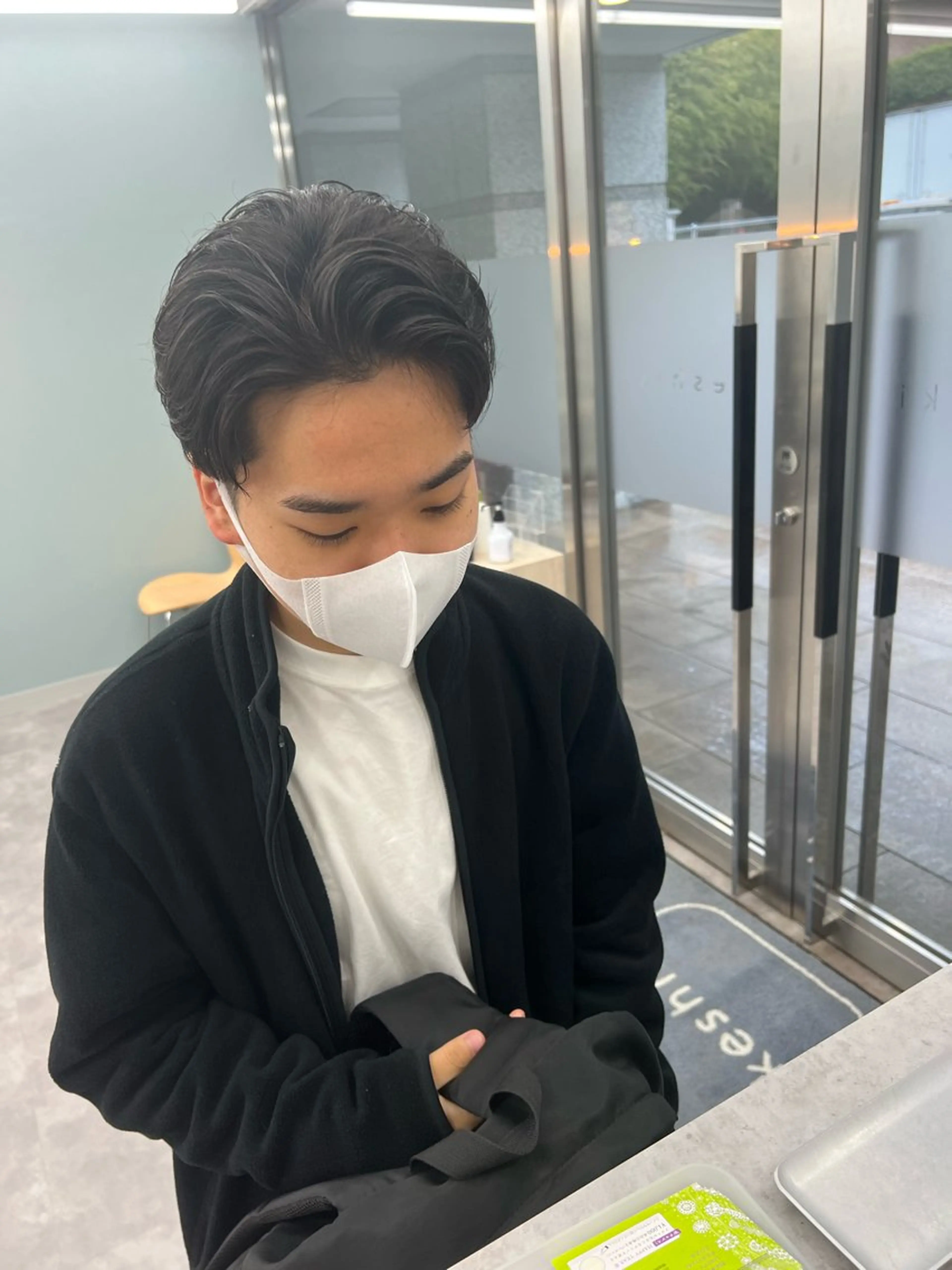 メンズ アイブロウ メンズ/パーマ /フェード/岡山秀人のヘアスタイル