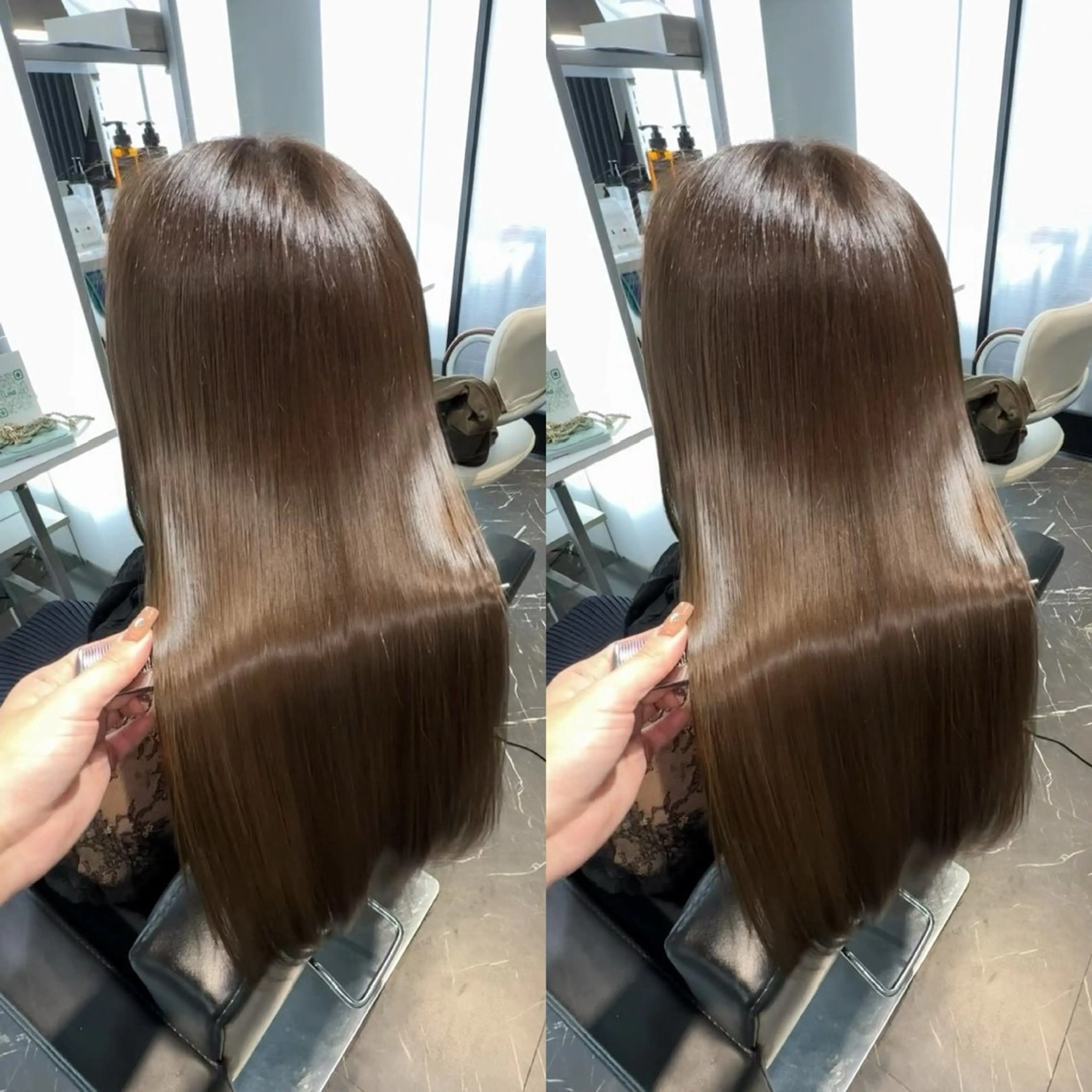 ロング 縮毛矯正 トリートメント 酸性ストレート 髪質改善大槻勇樹のヘアスタイル