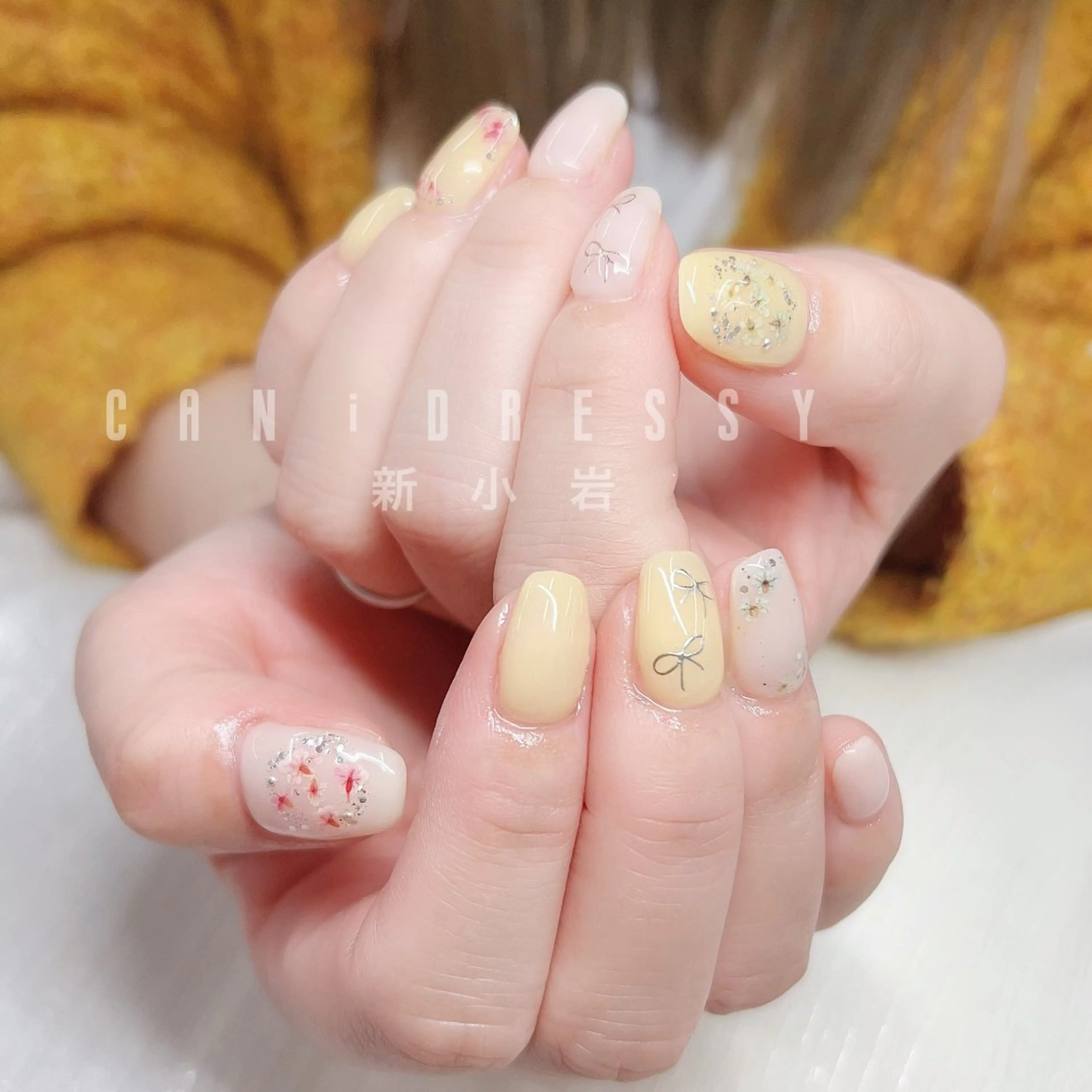 ネイル フラワーネイル ハンドネイル キャンアイドレッシー 新小岩のネイルデザイン