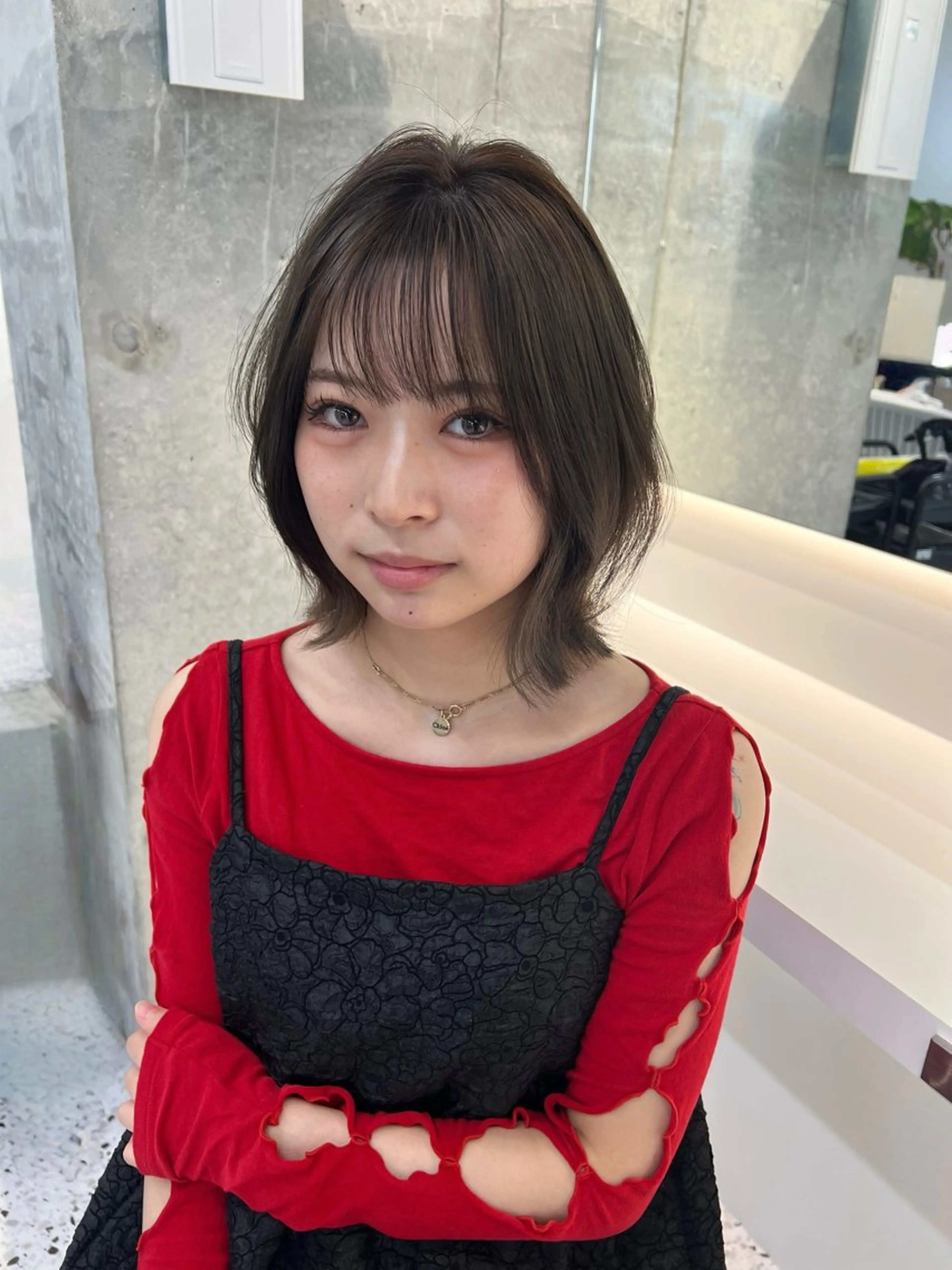 ロング カット ヘアカラー トリートメント 博多ベージュ 🐻松井傑のヘアスタイル