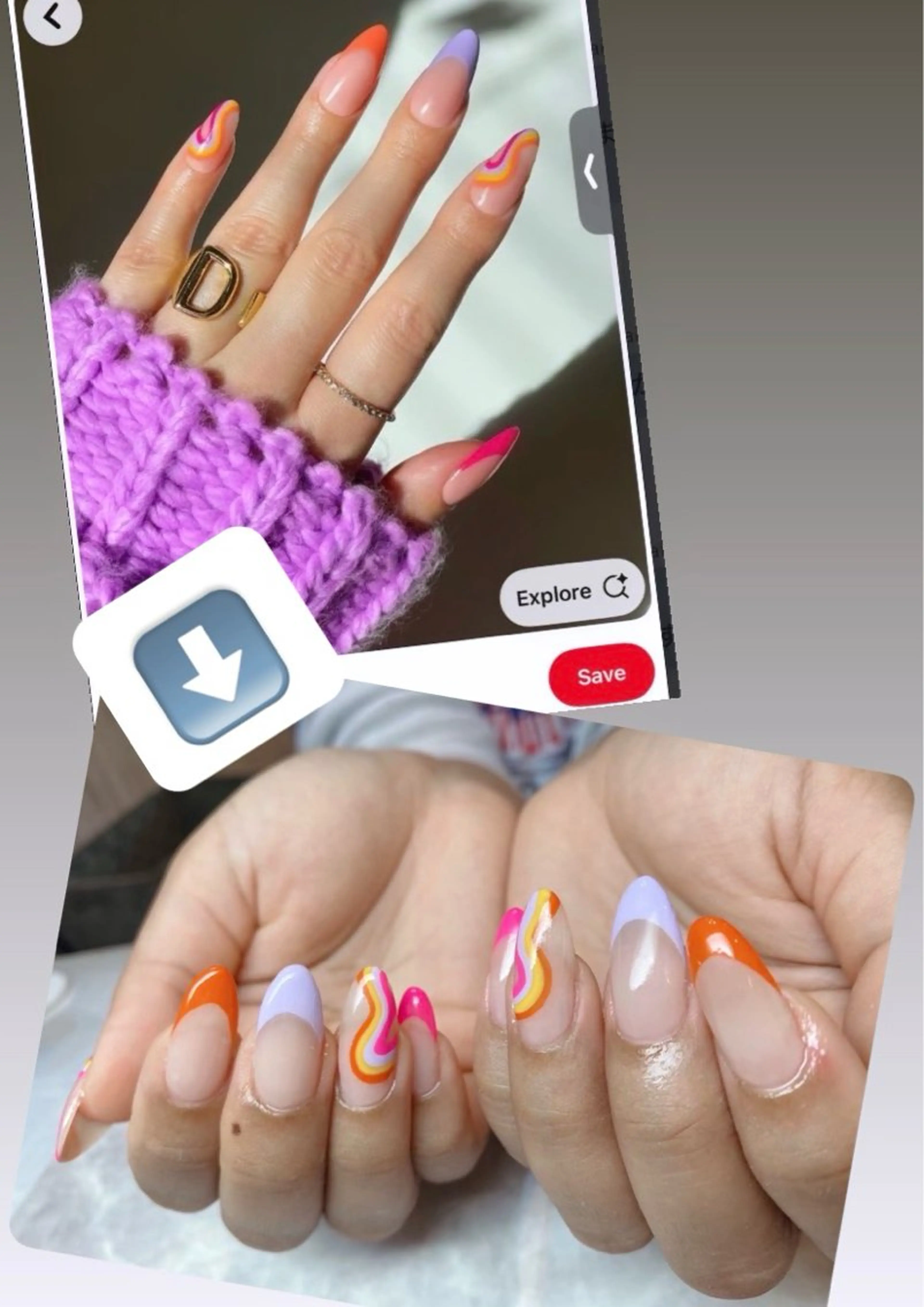 ネイル ハンドネイル 渋谷/4週間取れない フィルイン/パラのネイルデザイン