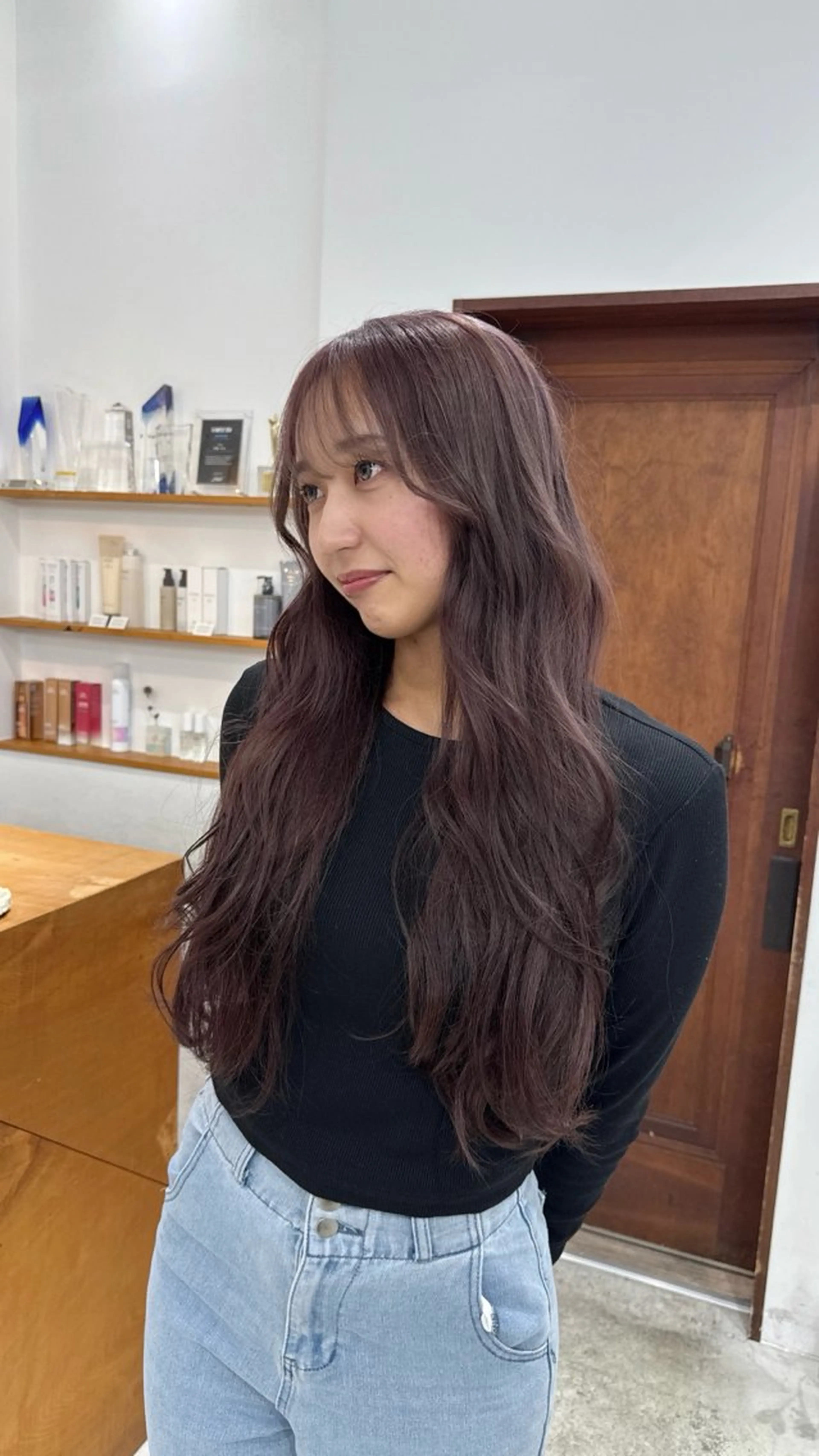 ロング カラー 髪質改善ストレート ケアブリーチ/ミオのヘアスタイル
