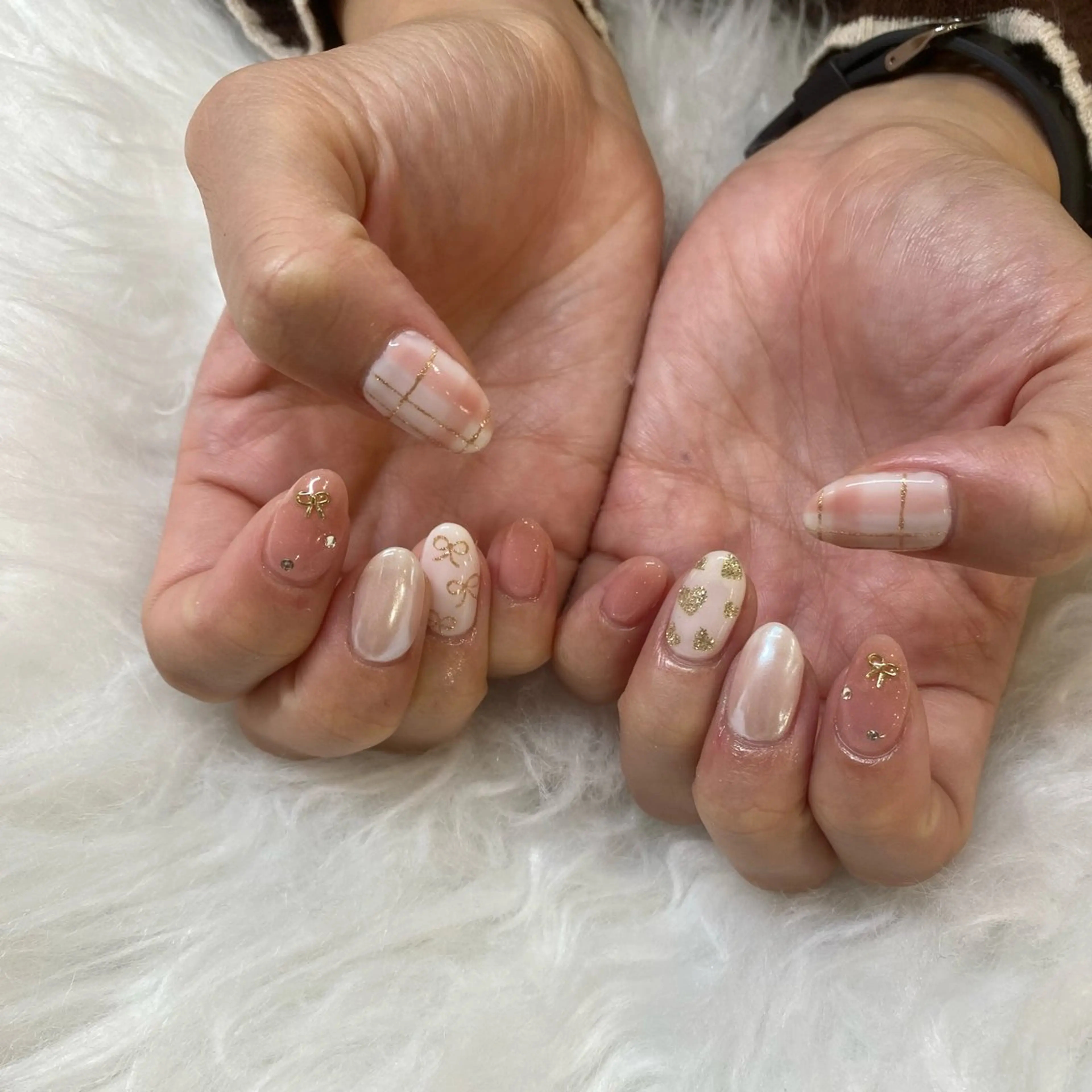 ネイル ピンク ハンドネイル WAVY airiのネイルデザイン