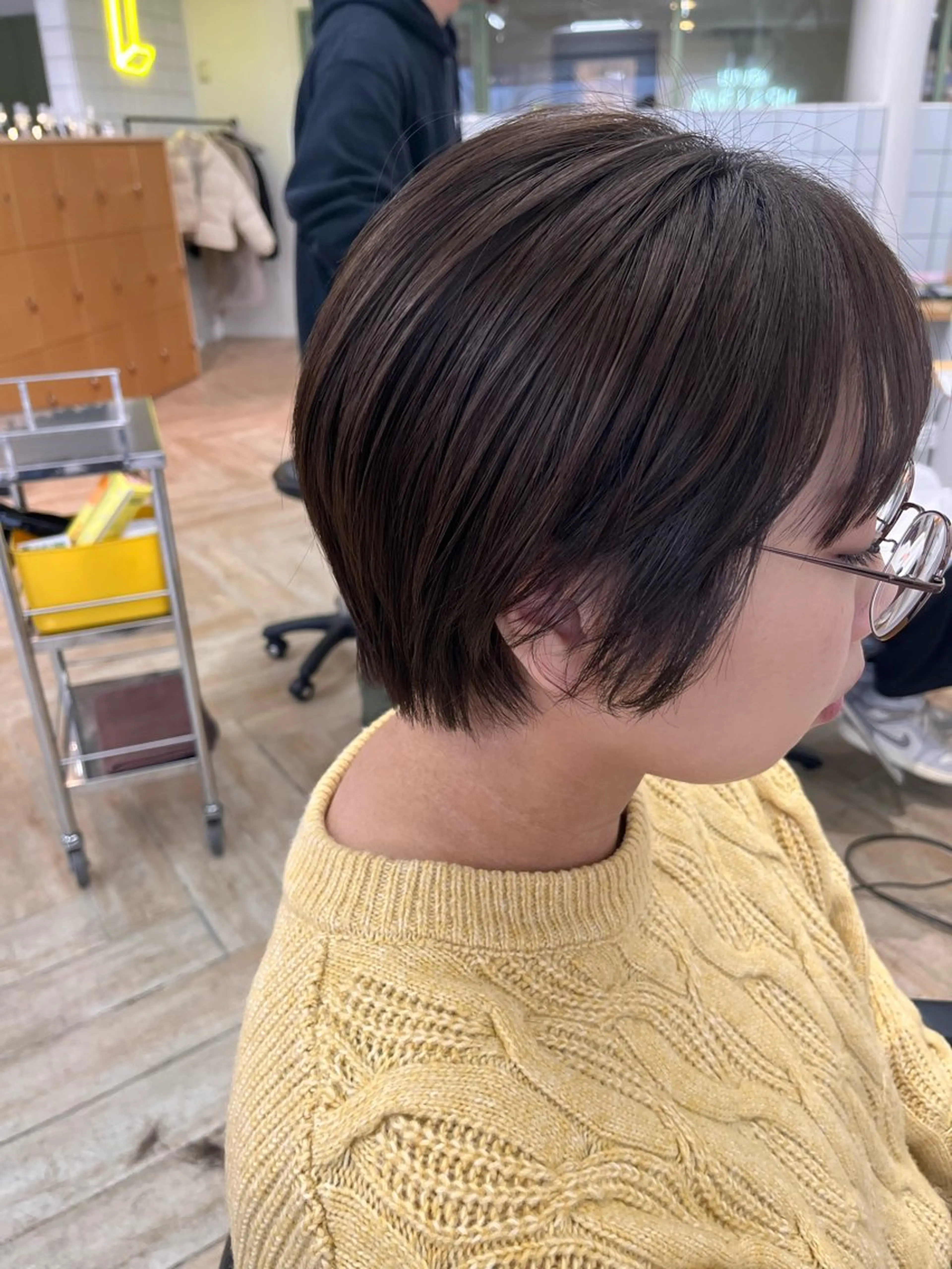 ショート カラー ベージュカラー ショートヘア カット ヘアカラー パーマ/縮毛矯正 /韓国風/佐藤里咲のヘアスタイル