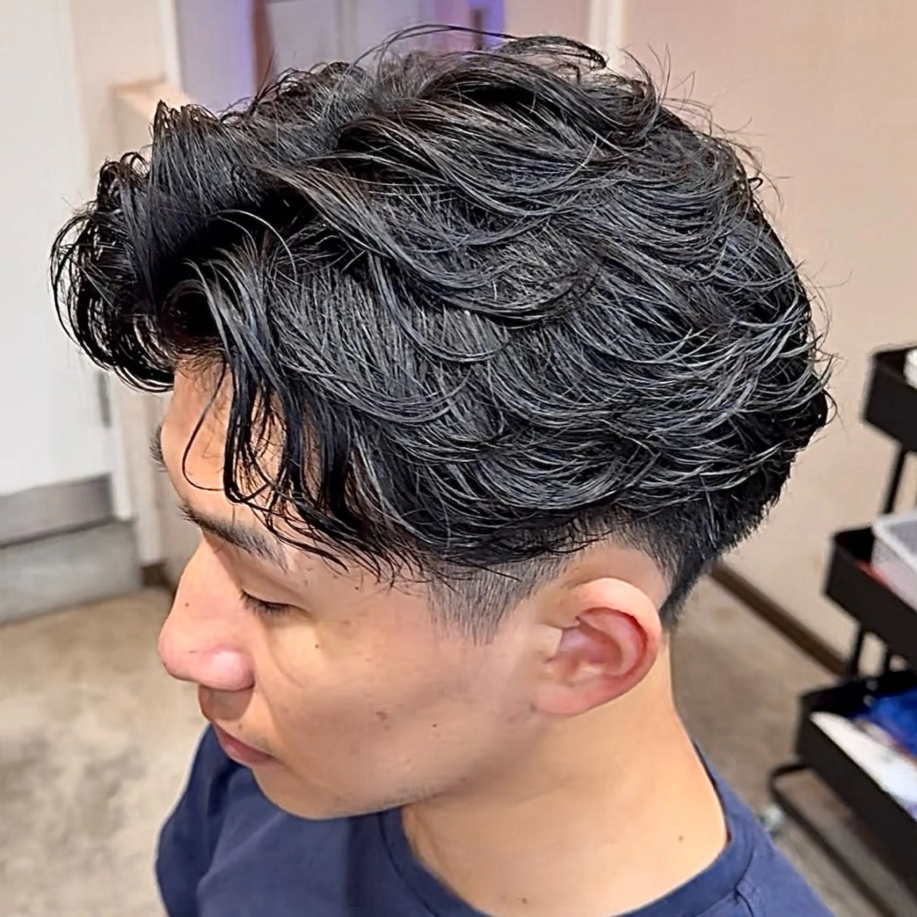 パーマ メンズ フェザーパーマ メンズパーマ スペインカール/ サーフカール/RYUのヘアスタイル