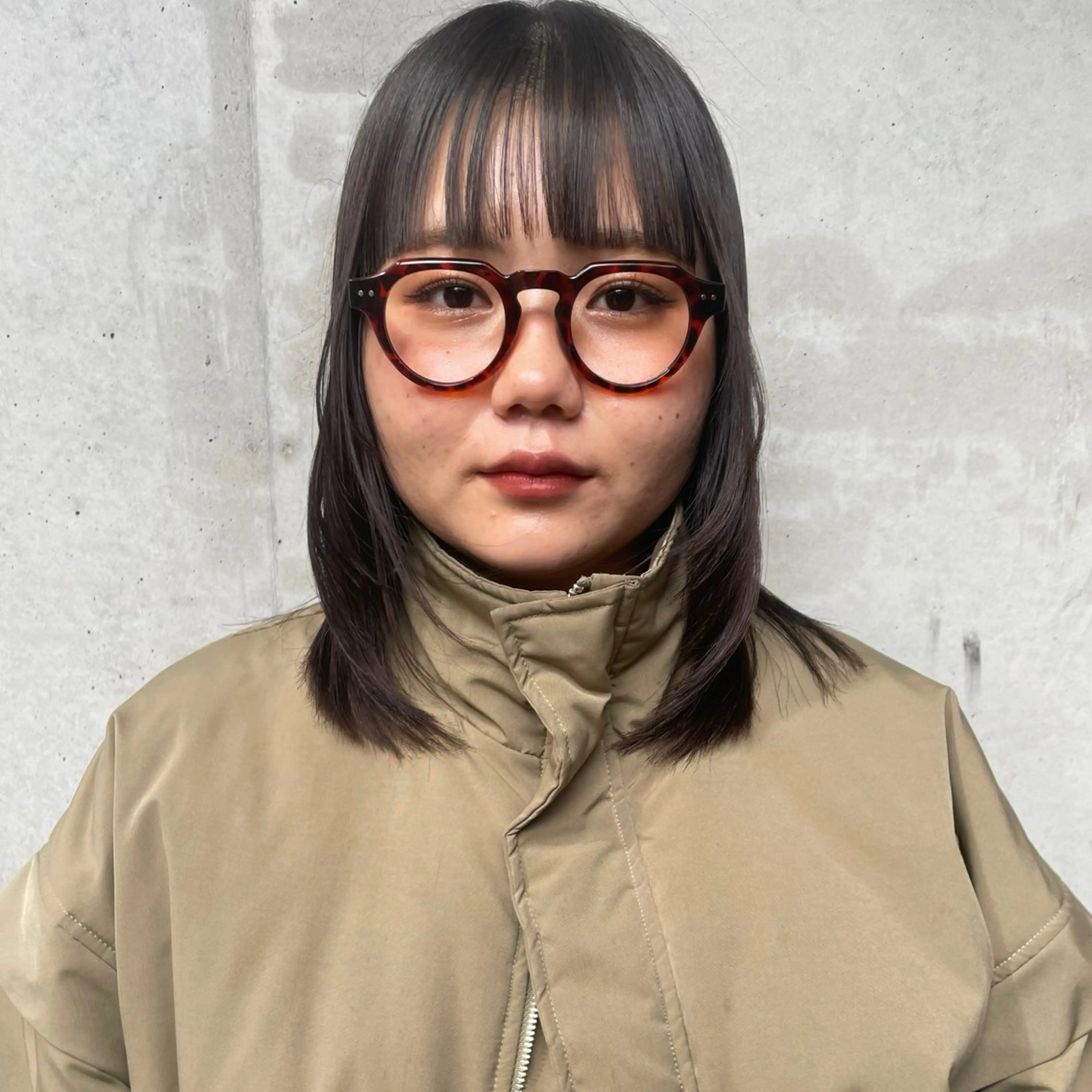 ミディアム カラー カット ヘアカラー ホリケ アオイのヘアスタイル