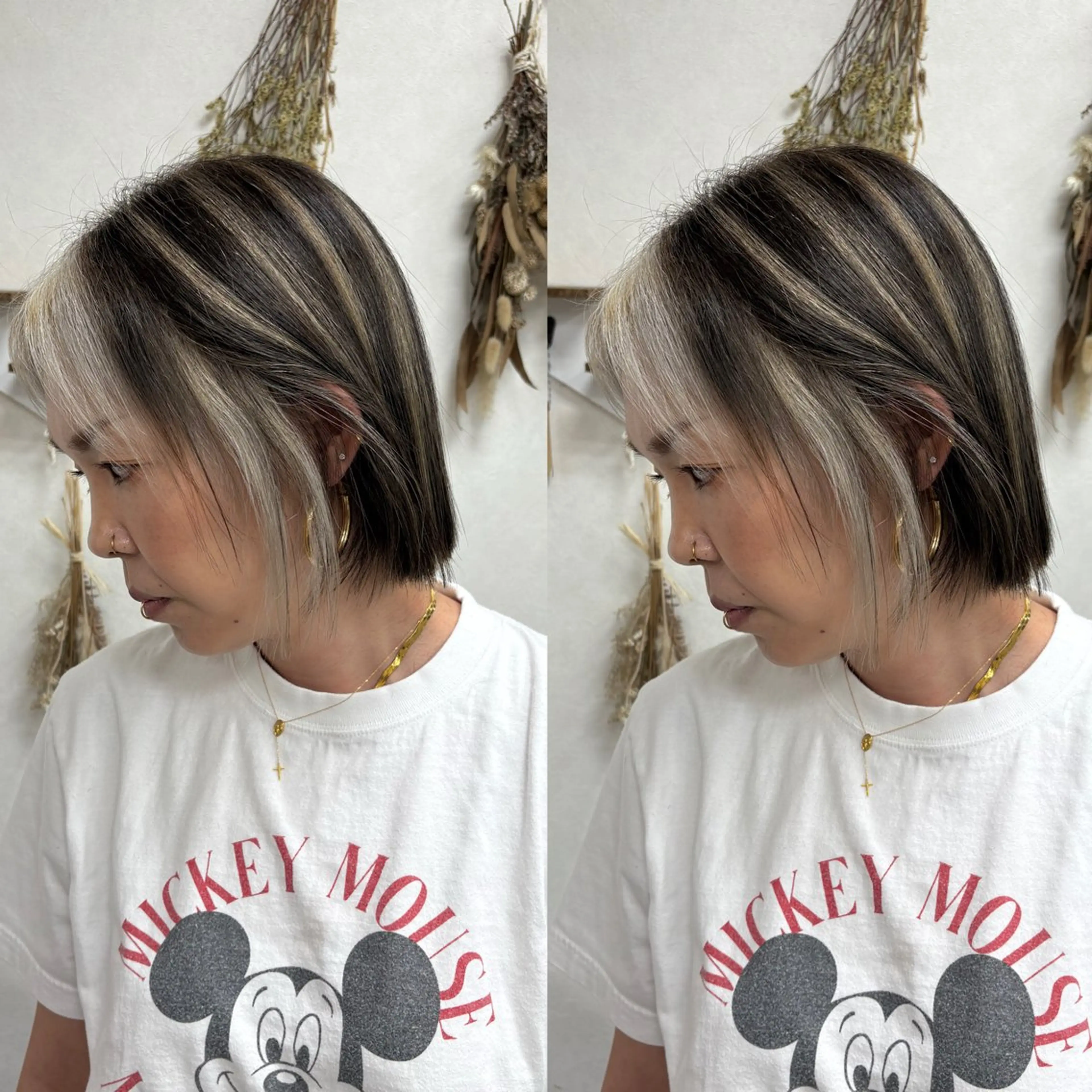 ショート ハイライト ヘアカラー トリートメント Ring  by Moremuu所属・issy/ハイライト ハイトーン／レイヤーのヘアスタイル