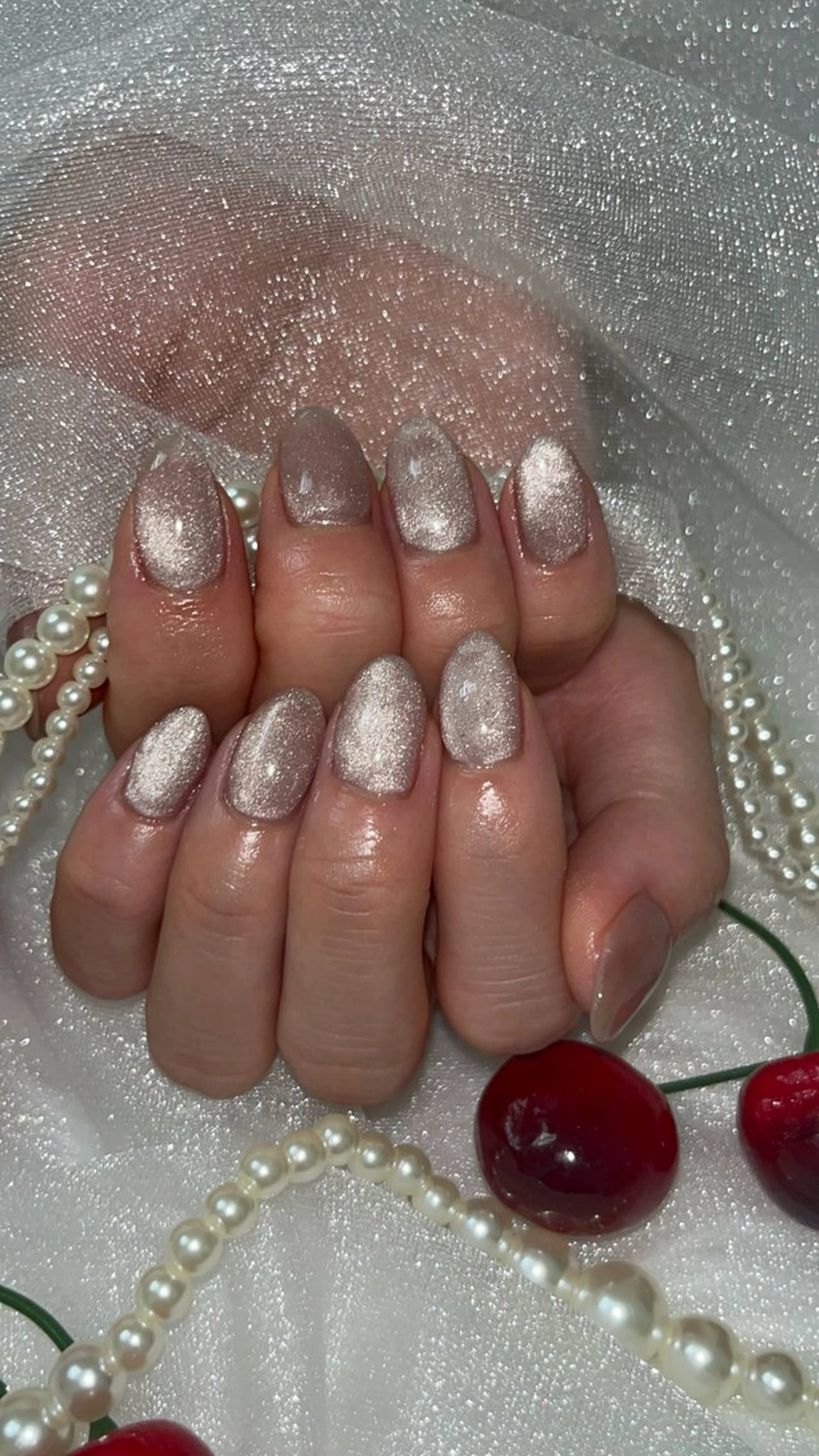 ネイル 氷ネイル・うるうるネイル マグネットネイル ハンドネイル kairi Toyvenailのネイルデザイン