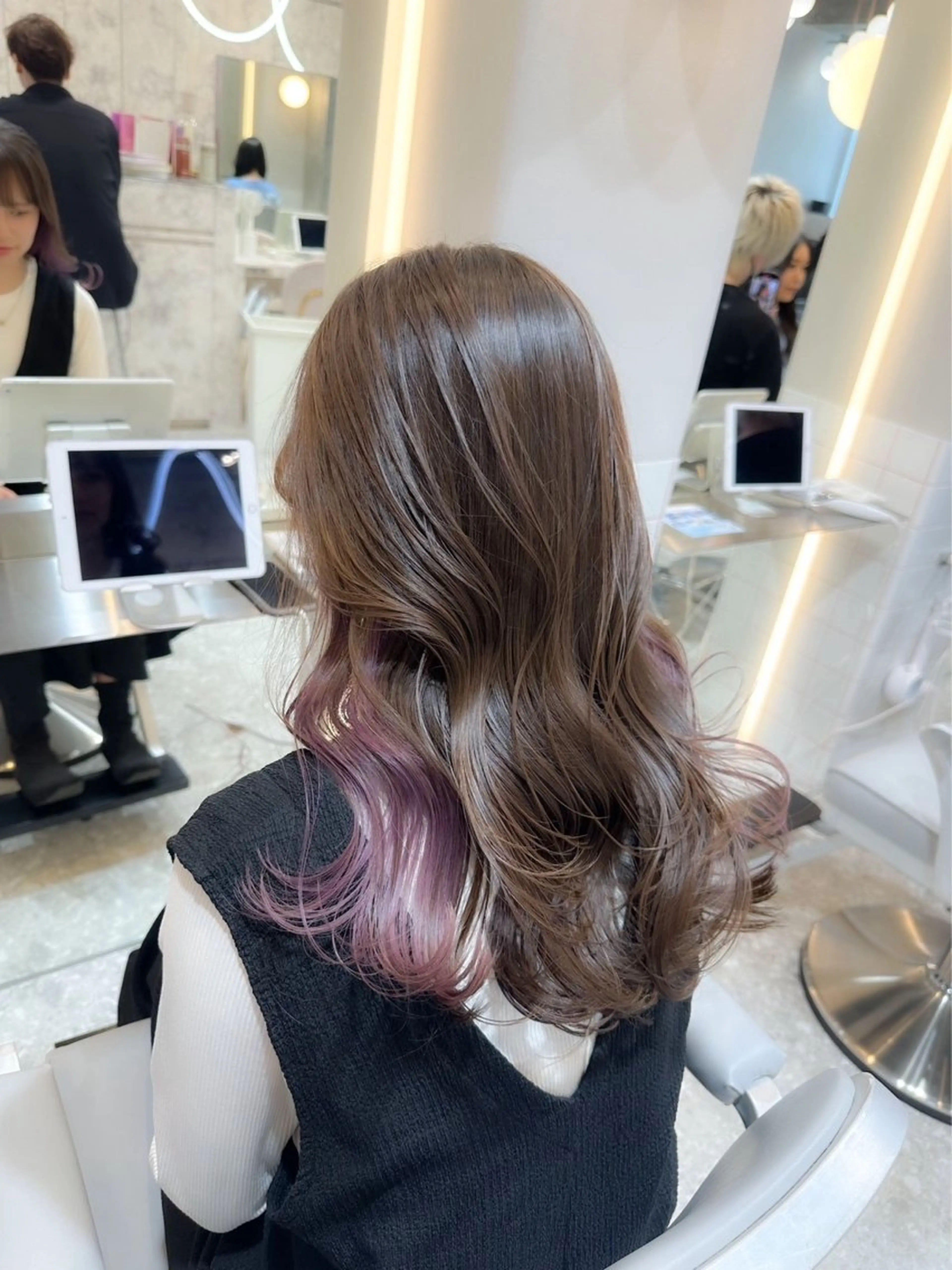 ロング カラー 絶対垢抜けレイヤー/ 透明感カラーリョウヤのヘアスタイル