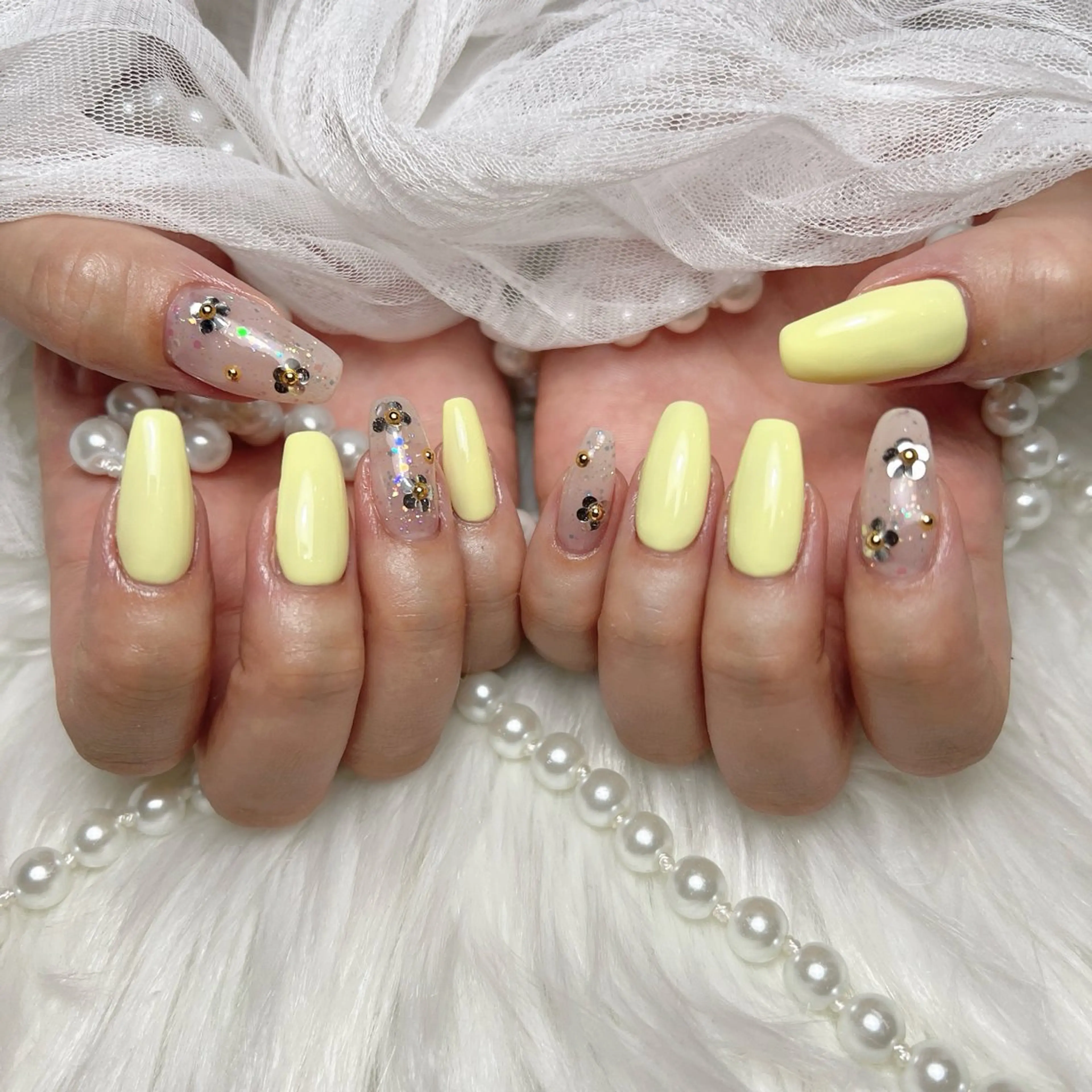 ネイル 長さ出し フットネイル フレンチネイル ガラスフレンチ グラデーション ハンドネイル M2beauty Renaのネイルデザイン