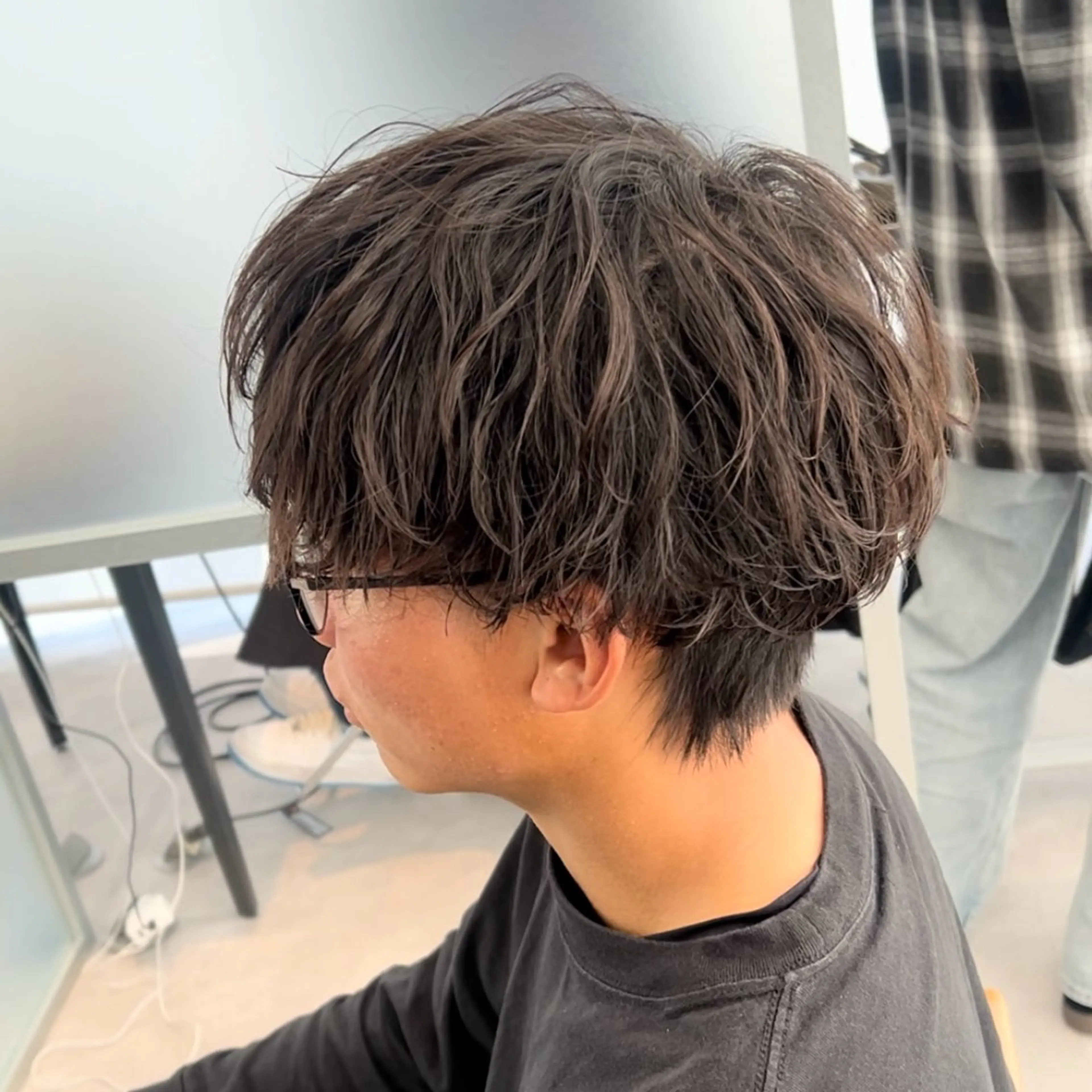 【人気No.1✨️トレンドゆるふわパーマ】メンズカット+シャドウパーマ🌀の写真