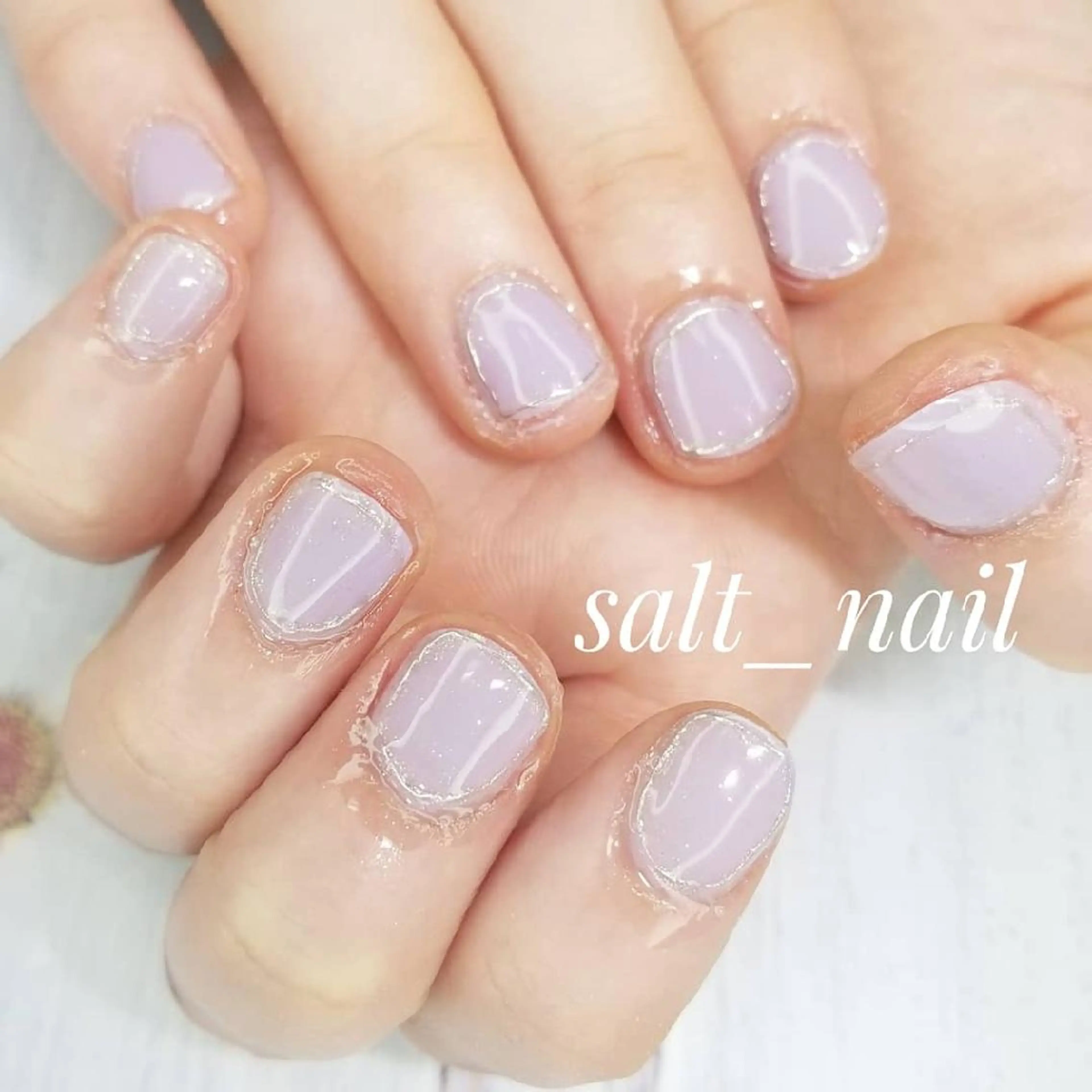 ネイル ミラーネイル シンプルネイル 個人サロン saltnailのネイルデザイン