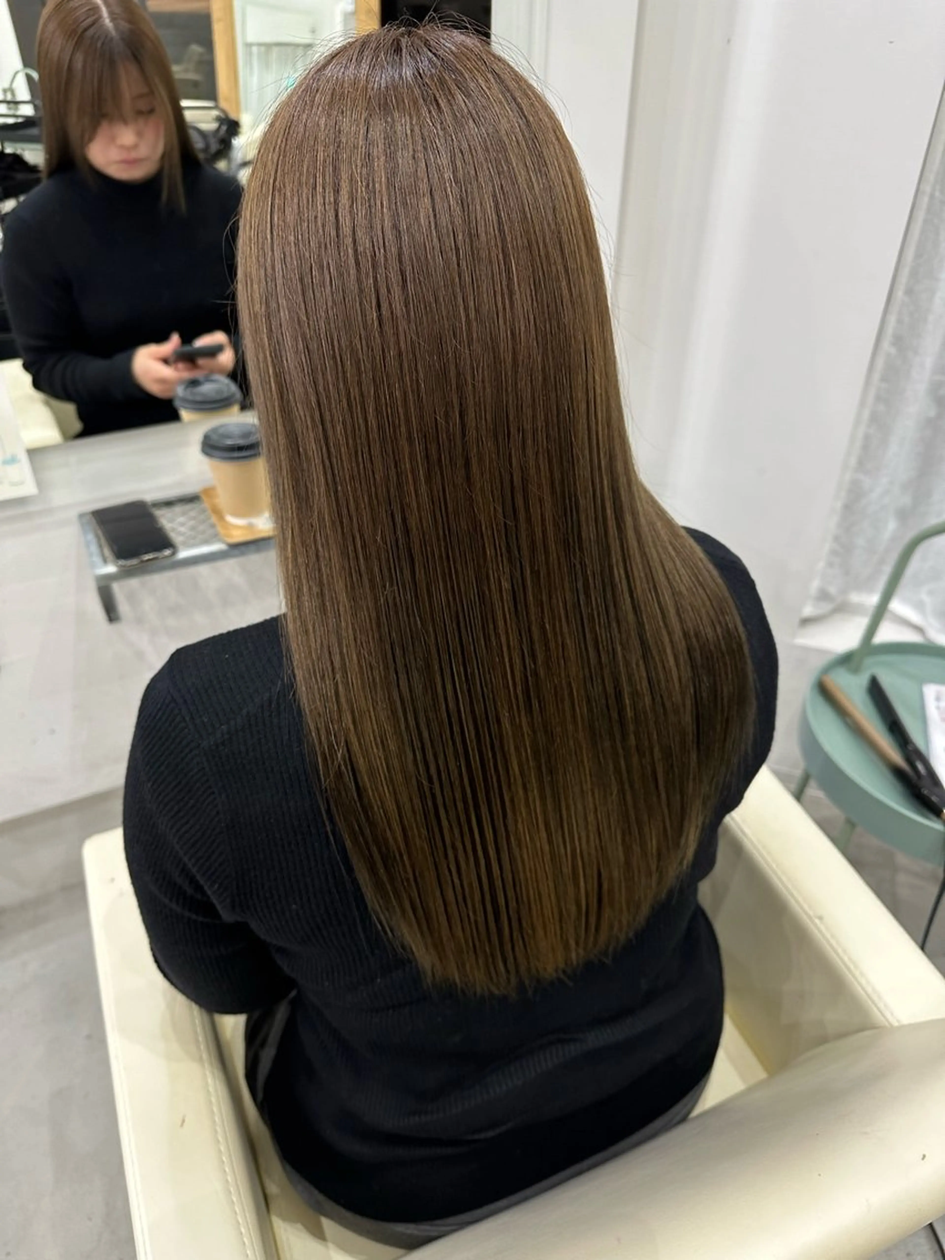 セミロング カラー さあや 【透け感/艶感】のヘアスタイル