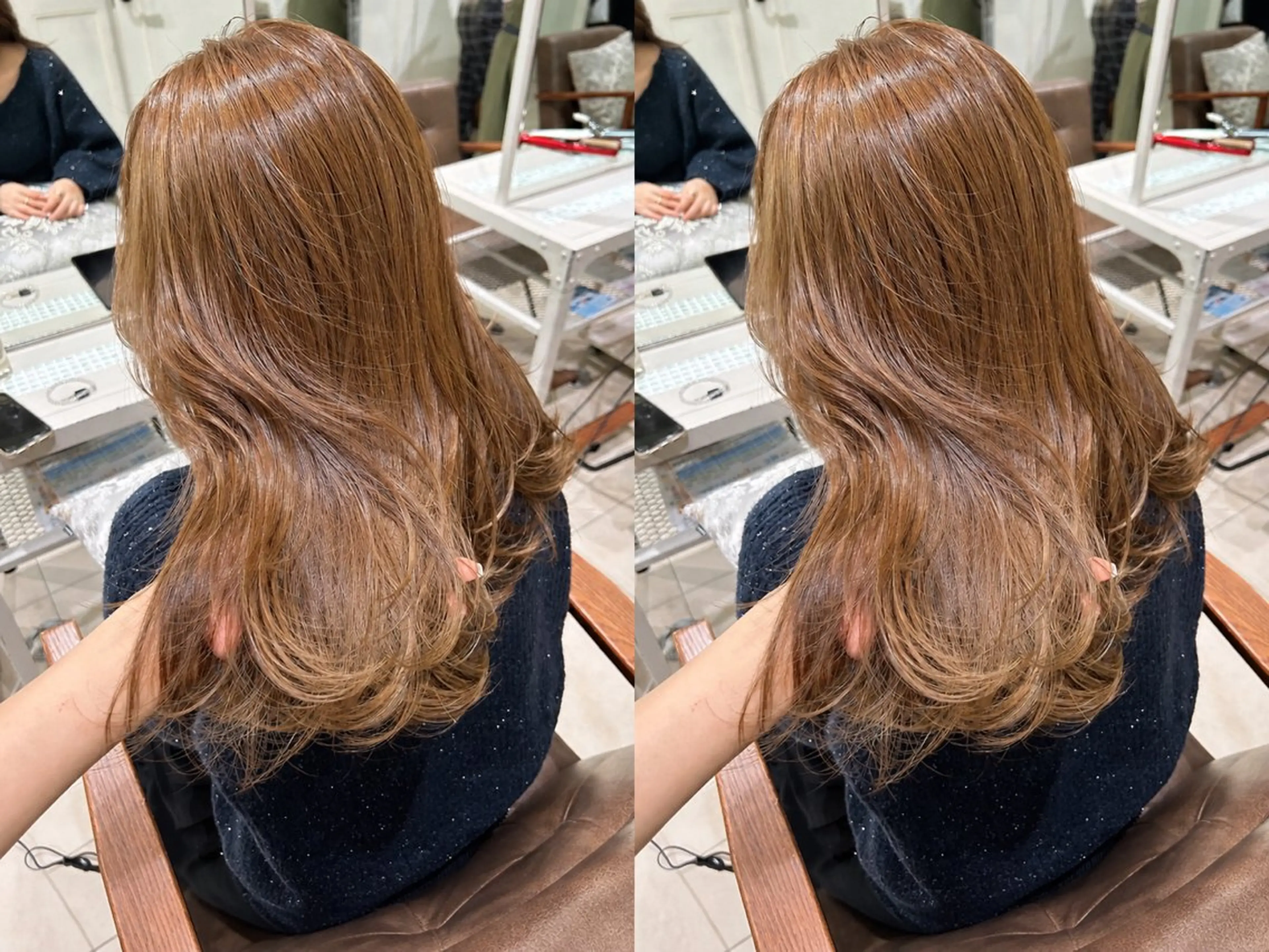 ロング ヘアカラー Rinka🌷🩶 グレージュカラー🫧のヘアスタイル