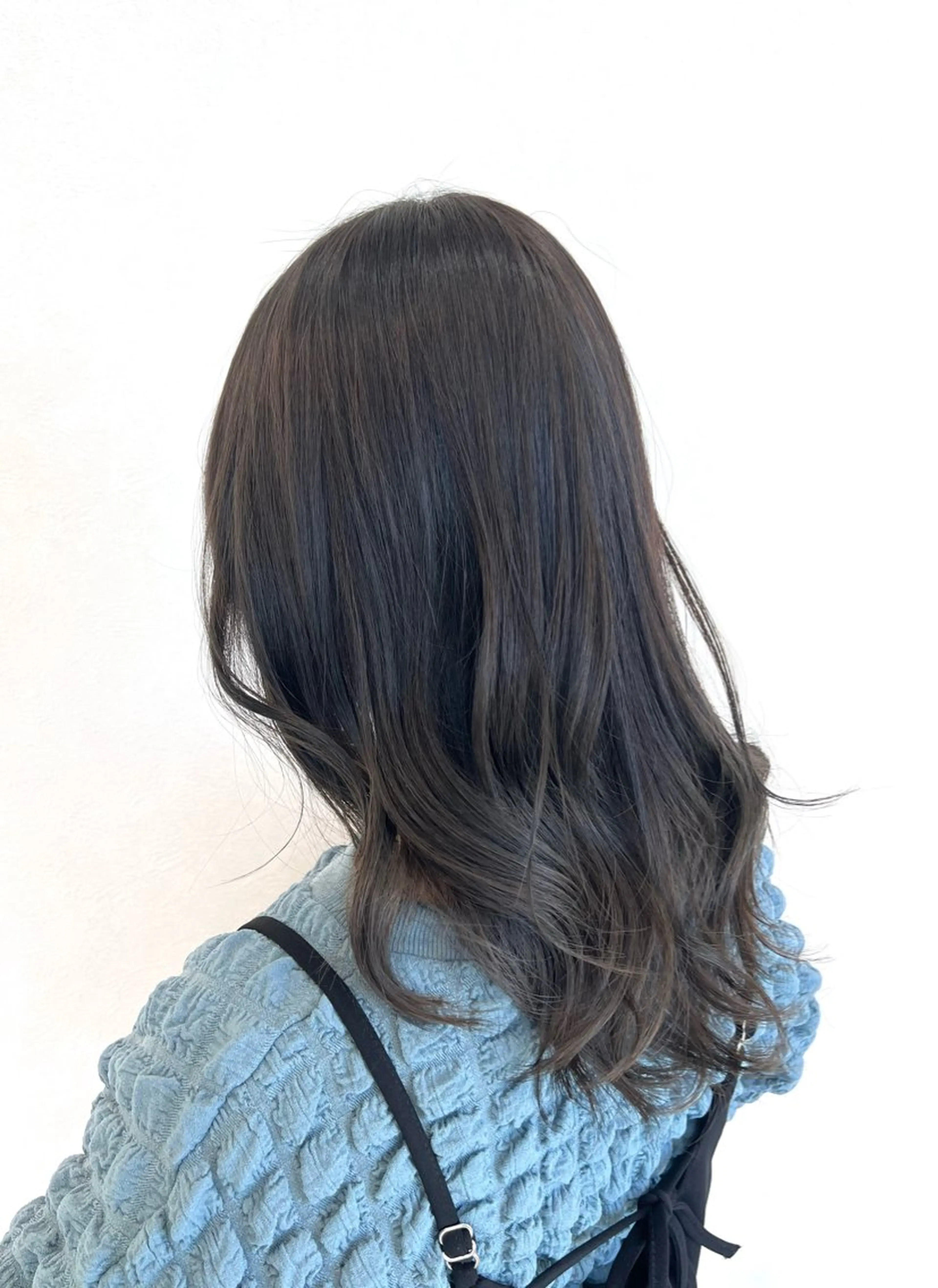 セミロング カラー グレージュ 韓国風ヘア カット ヘアカラー トリートメント ショート/白髪ぼかし 君和田若菜のヘアスタイル