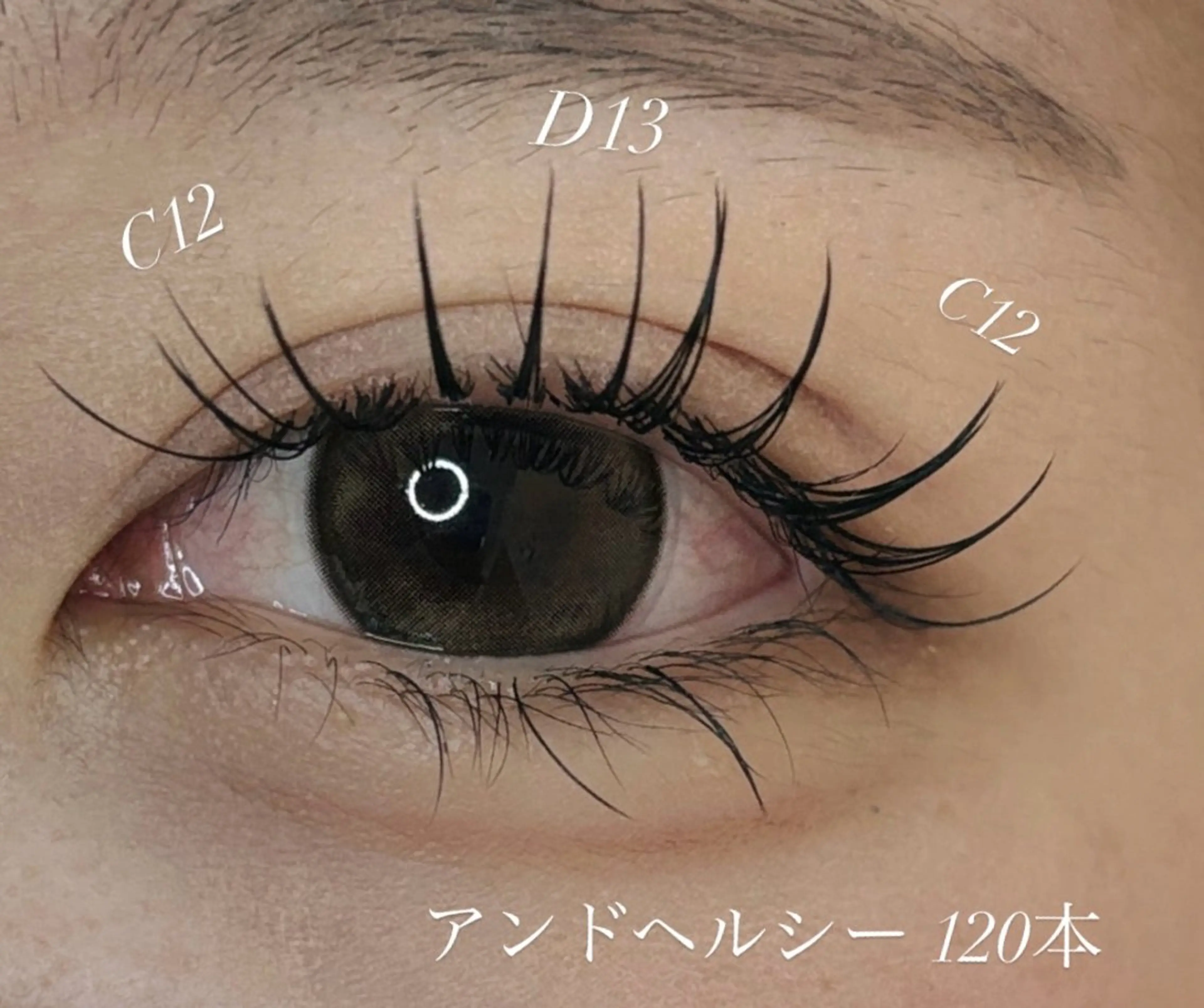 マツエク・マツパ フラットラッシュ 一重×まつ毛パーマ 美美 viviのマツエク・マツパデザイン