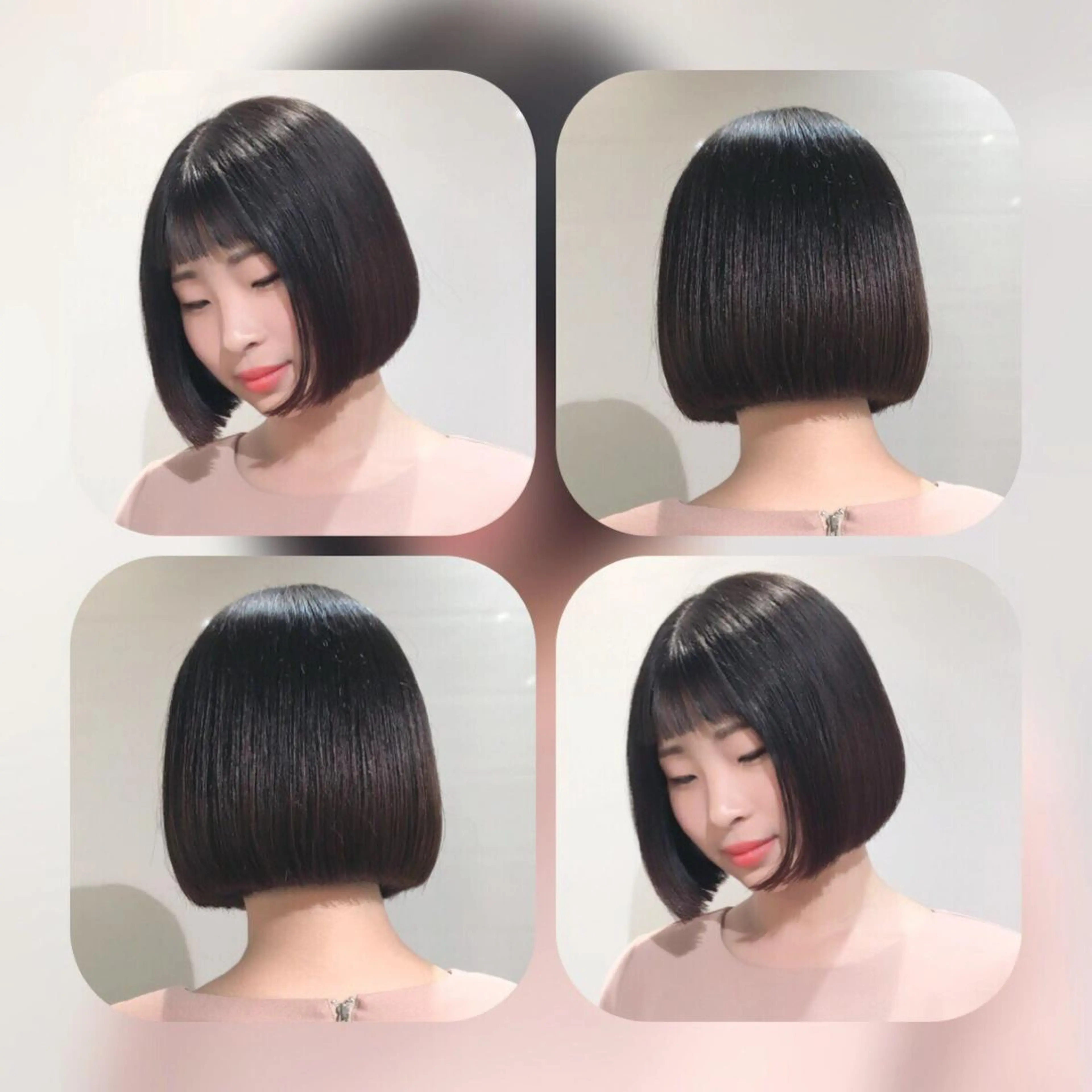ショート ヘアアレンジ タンバルモリ オルチャンヘア カット 柔らか垢抜けｶﾗｰと ｶｯﾄ🫧ASUKAのヘアスタイル