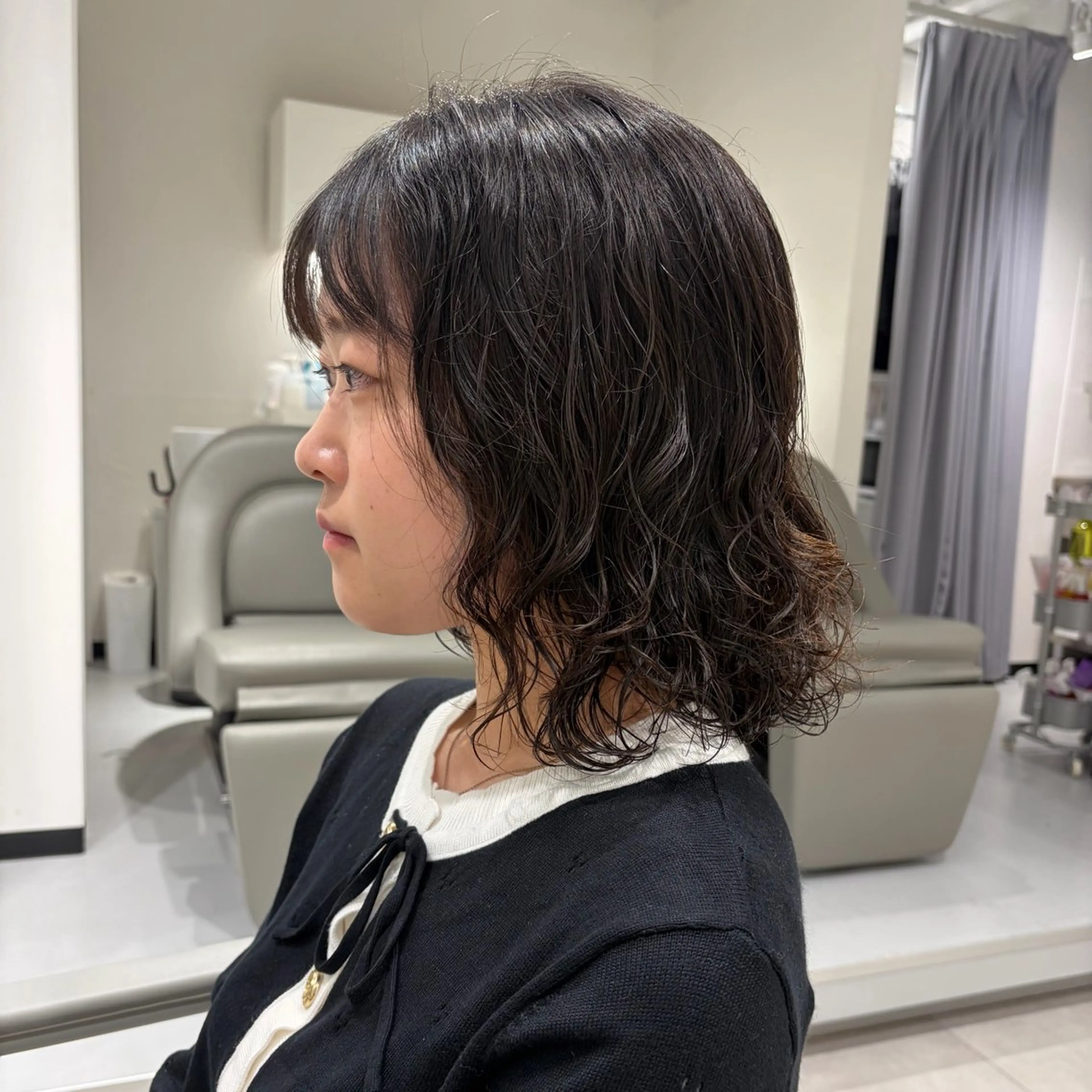 ミディアム パーマ HARUHI 銀座 美容師౨ৎ⋆˚のヘアスタイル