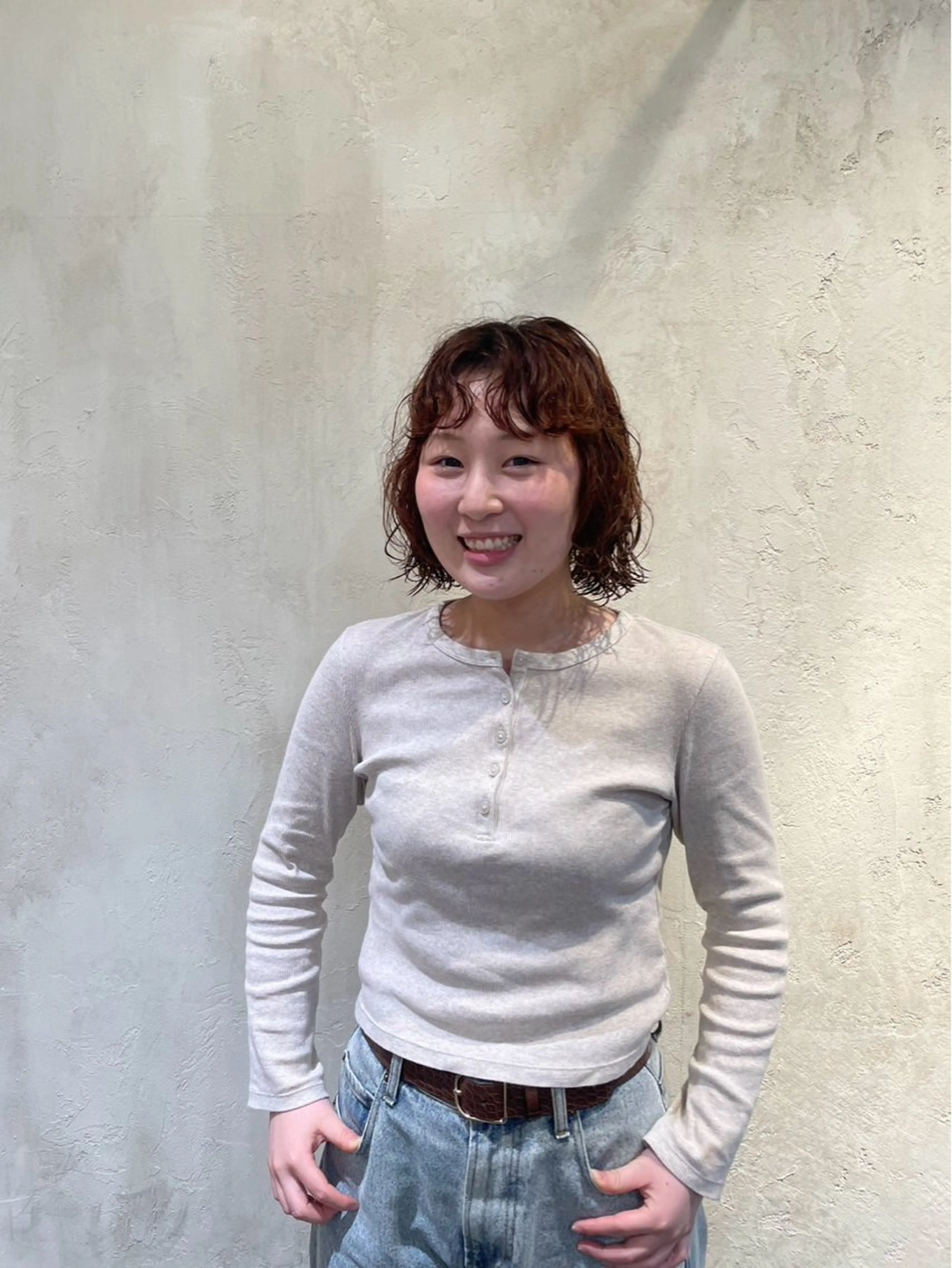 パーマ ボブ パーマ MOK大阪梅田店 三ツ國 裕貴のヘアスタイル