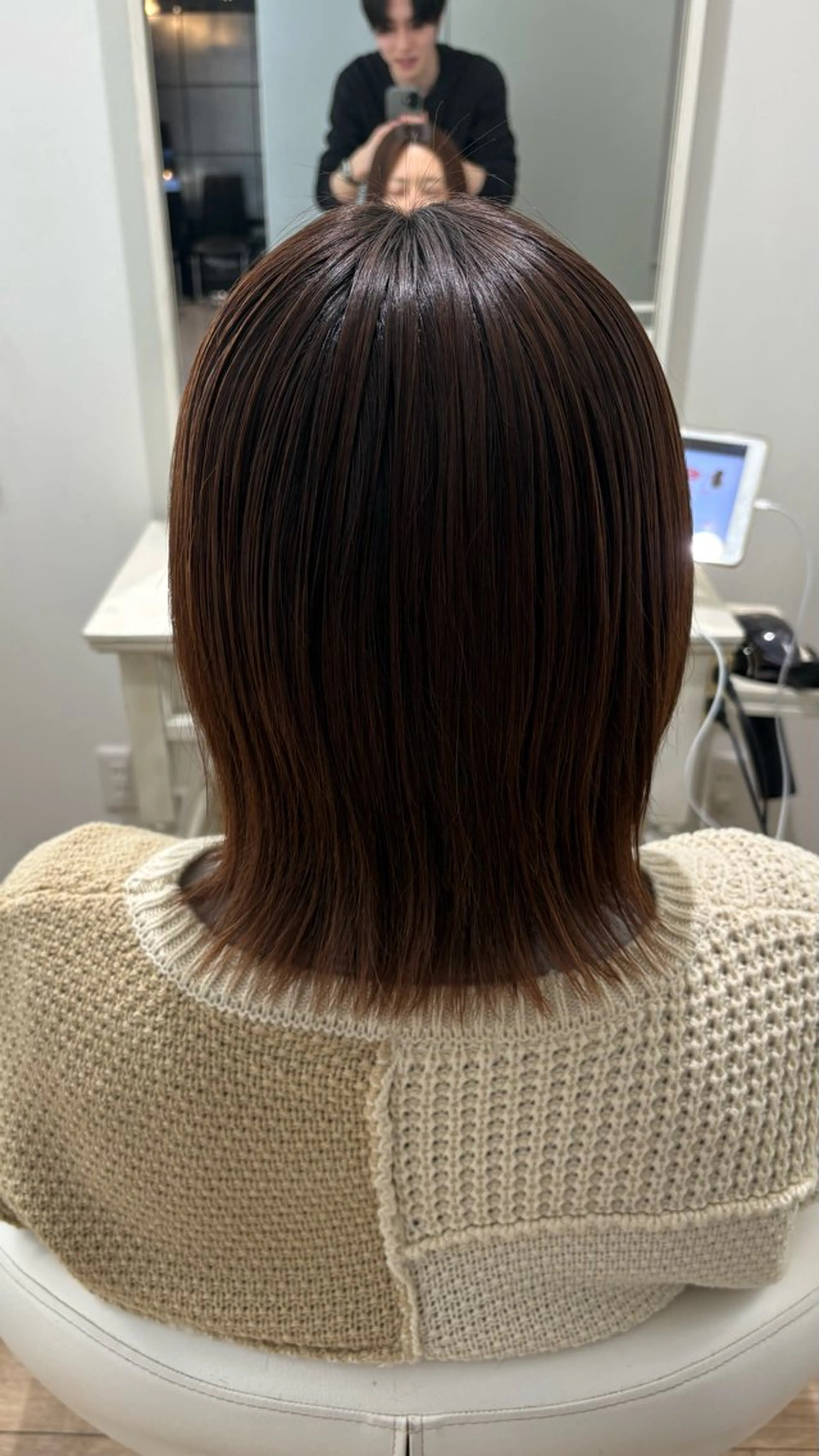 ロング カラー カット ♣️似合わせ 艶髪カラーYUUGAのヘアスタイル