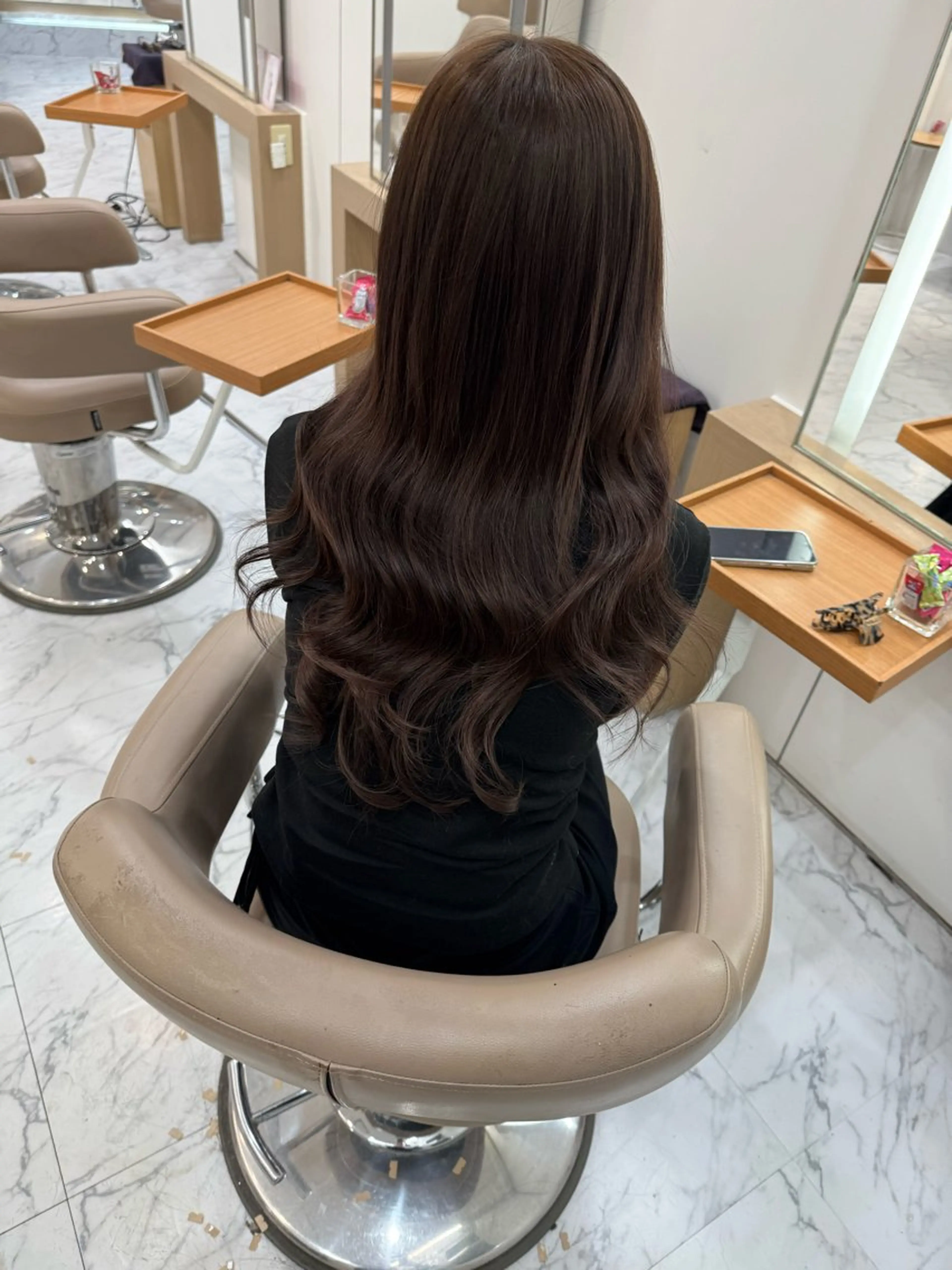 ロング シールエクステ エクステ 酸性ストレート 濱川響太レディース カットモデルのヘアスタイル