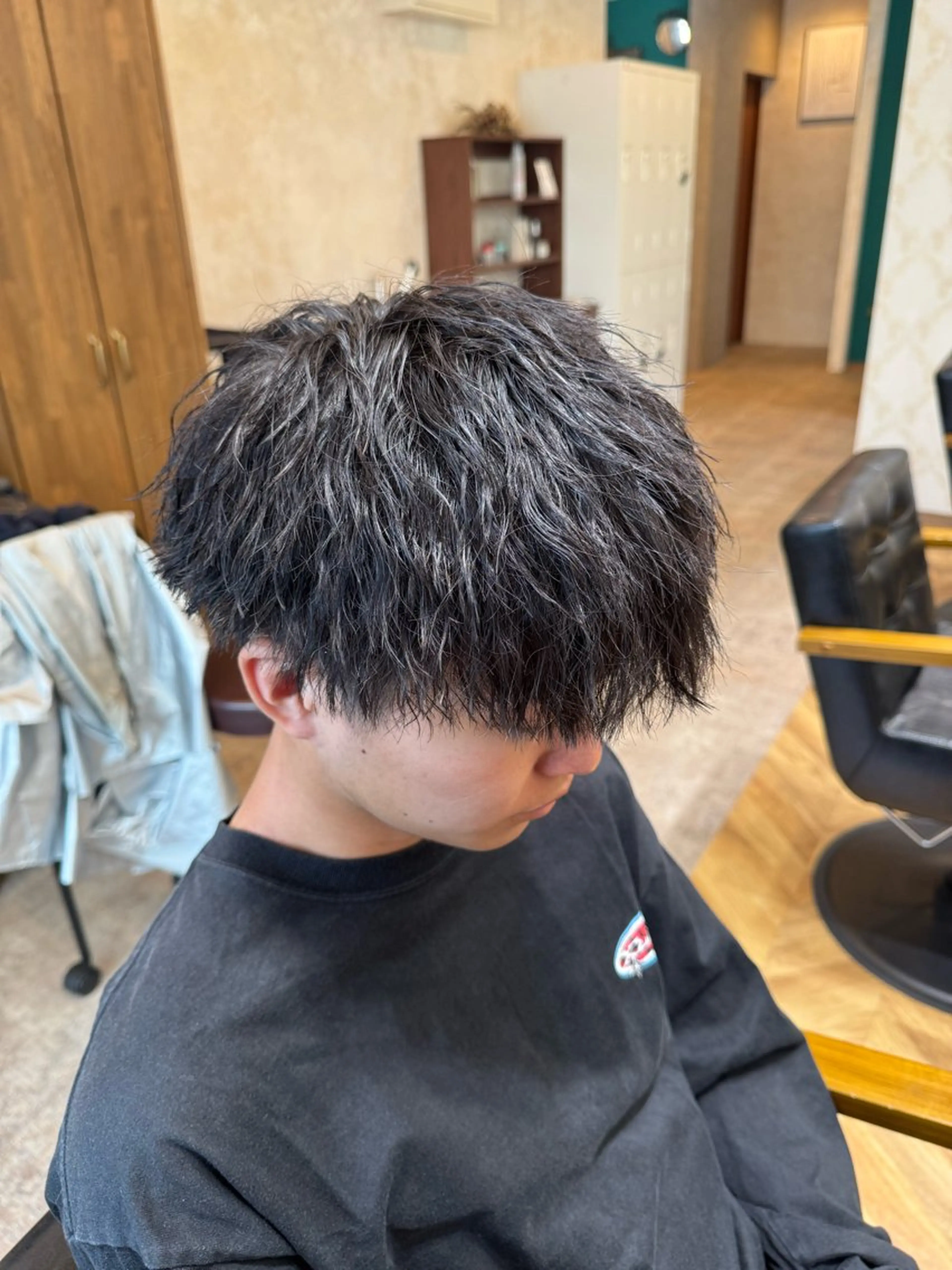 パーマ メンズ メンズパーマ カット パーマ 松ヶ迫 珠里のヘアスタイル