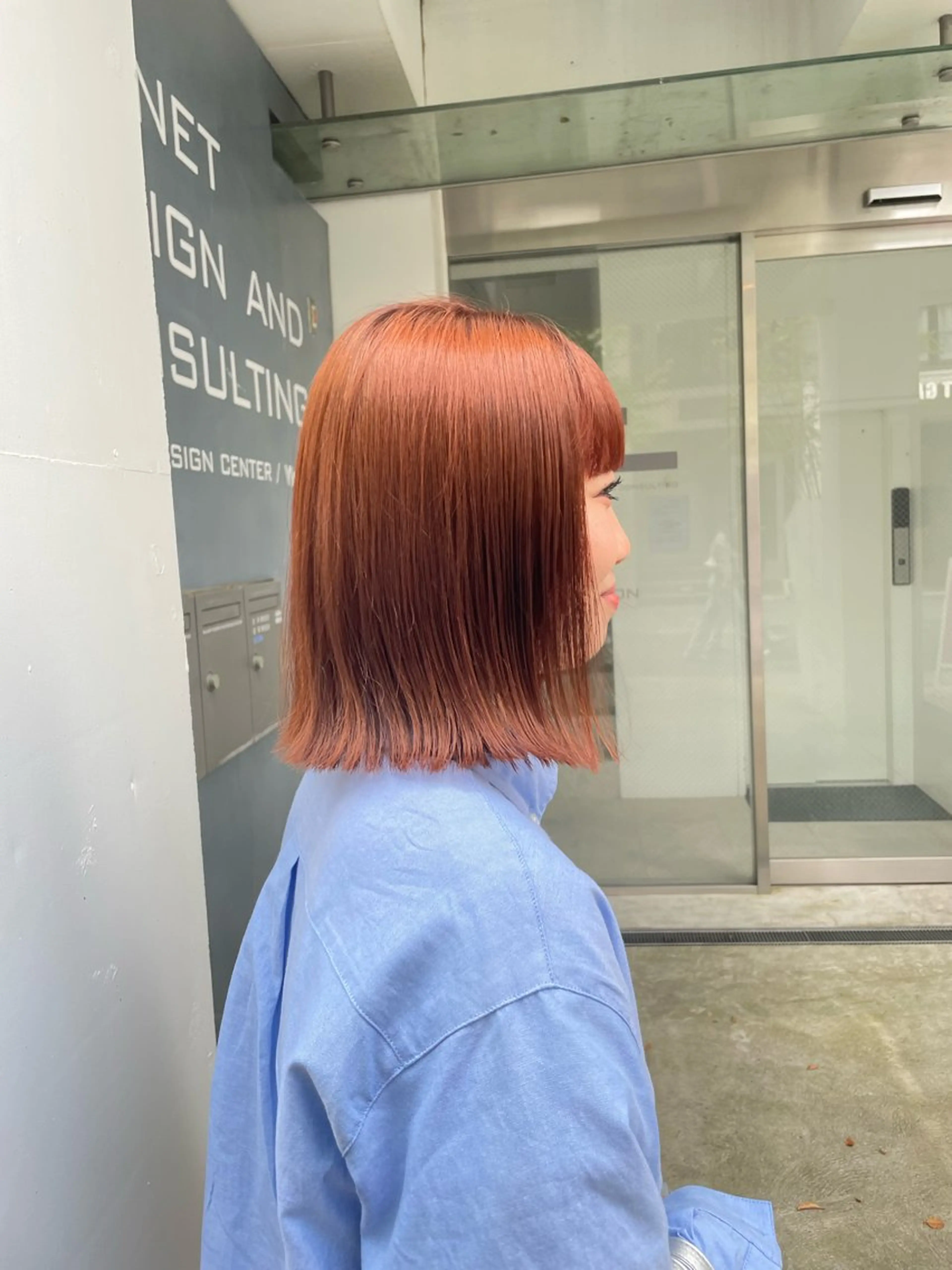 ミディアム カラー ミルクティー× グレージュMOMOのヘアスタイル