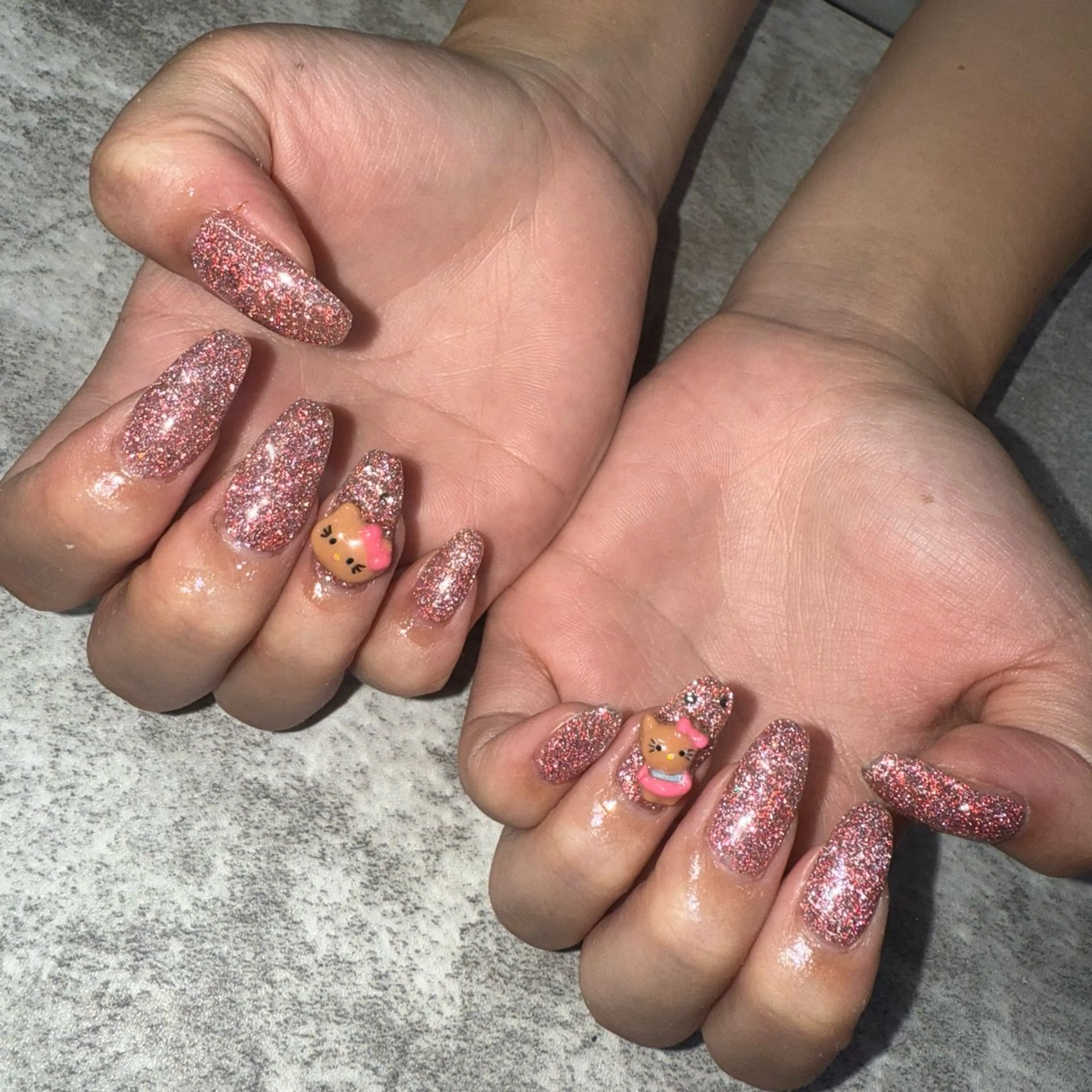 ネイル フラッシュネイル ピンク ハンドネイル ★Rinail... .のネイルデザイン