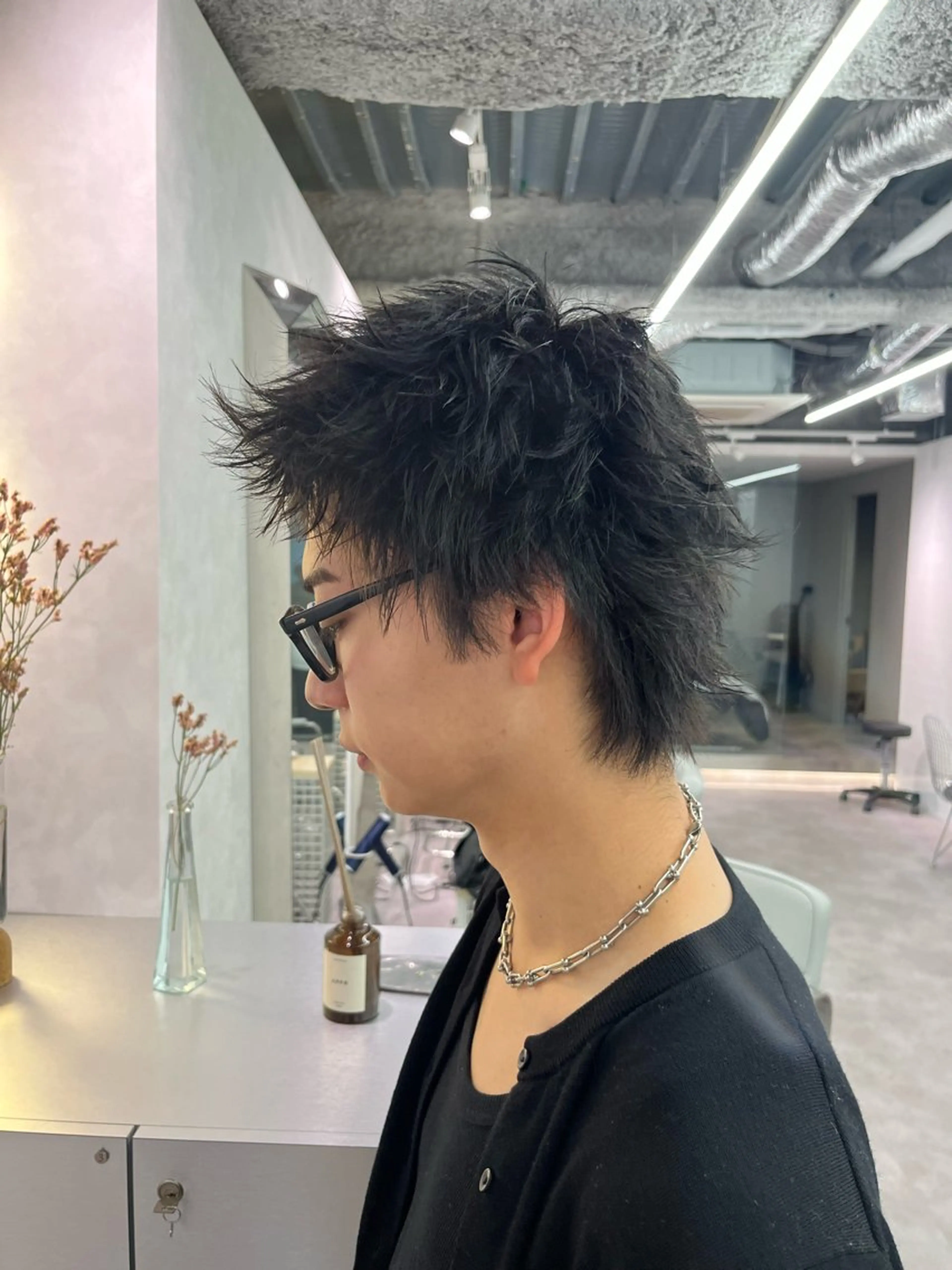 メンズ スパイキーショート 刈り上げ カット パーマ メンズ特化美容師 水野友貴のヘアスタイル