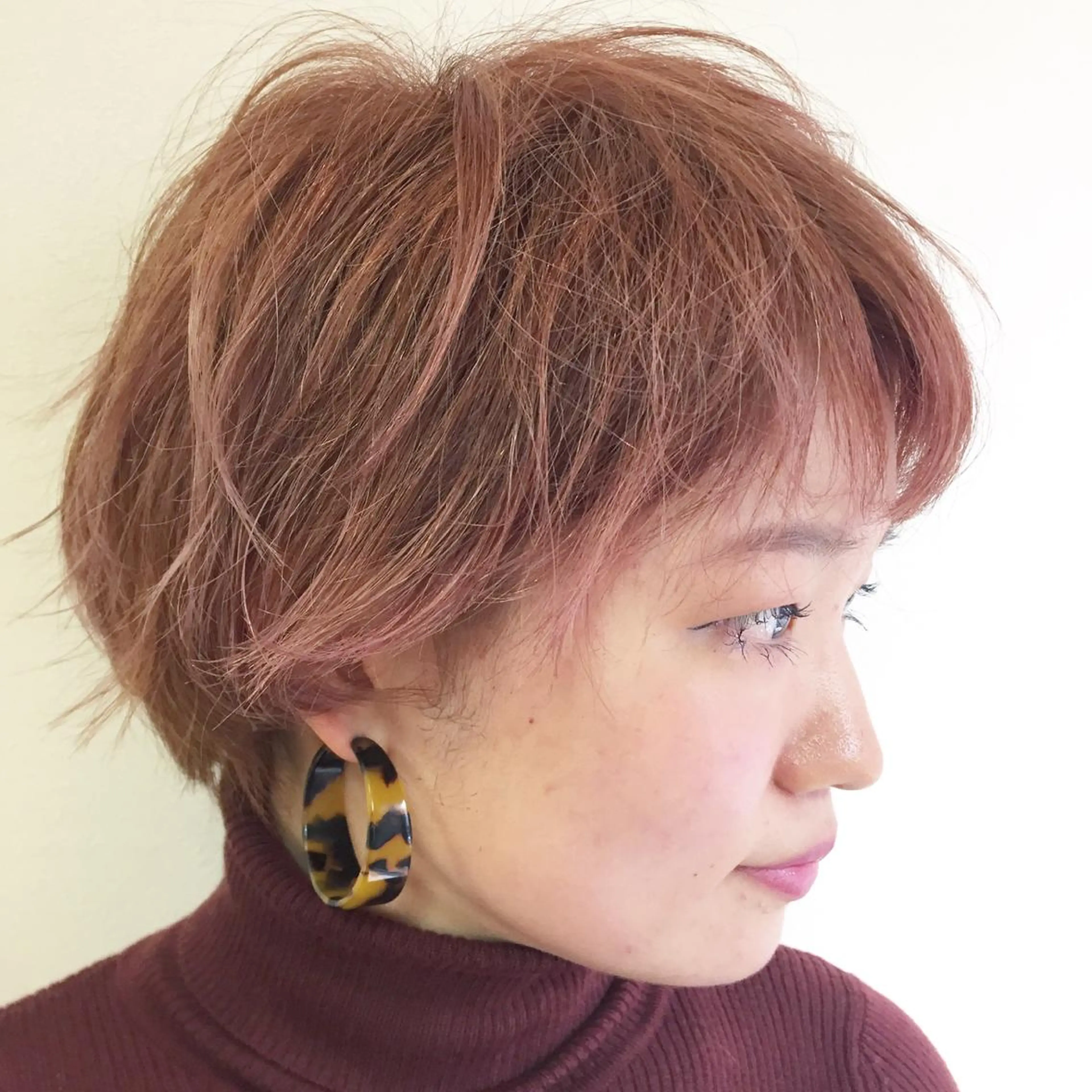 ショート カラー パーマ ヘアアレンジ ダブルカラー 透け感/くびれヘア/ レイヤー/カズキ🍭のヘアスタイル