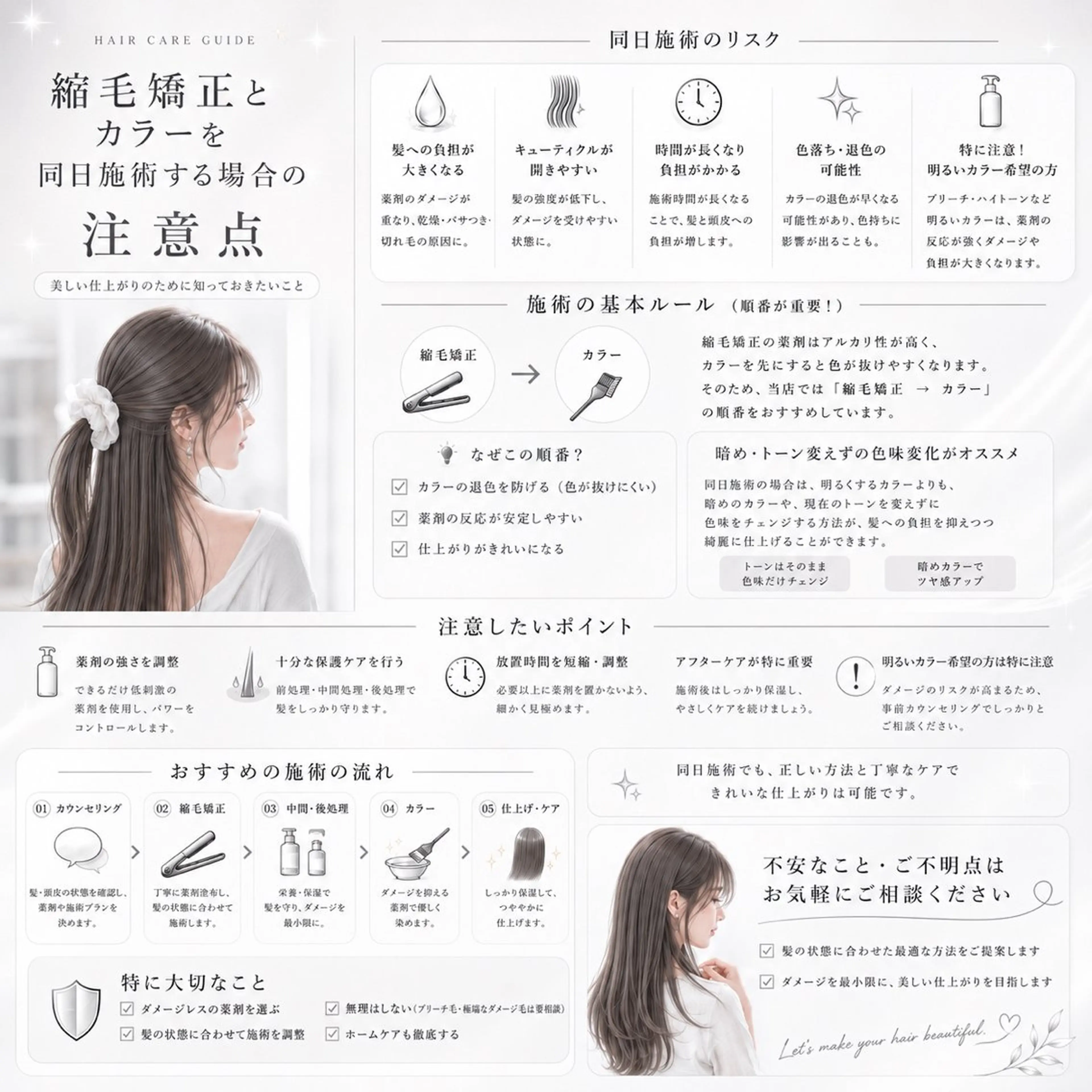 セミロング カット ヘアカラー 縮毛矯正 トリートメント 縮毛矯正・似合わせ タナカ レイヤのヘアスタイル