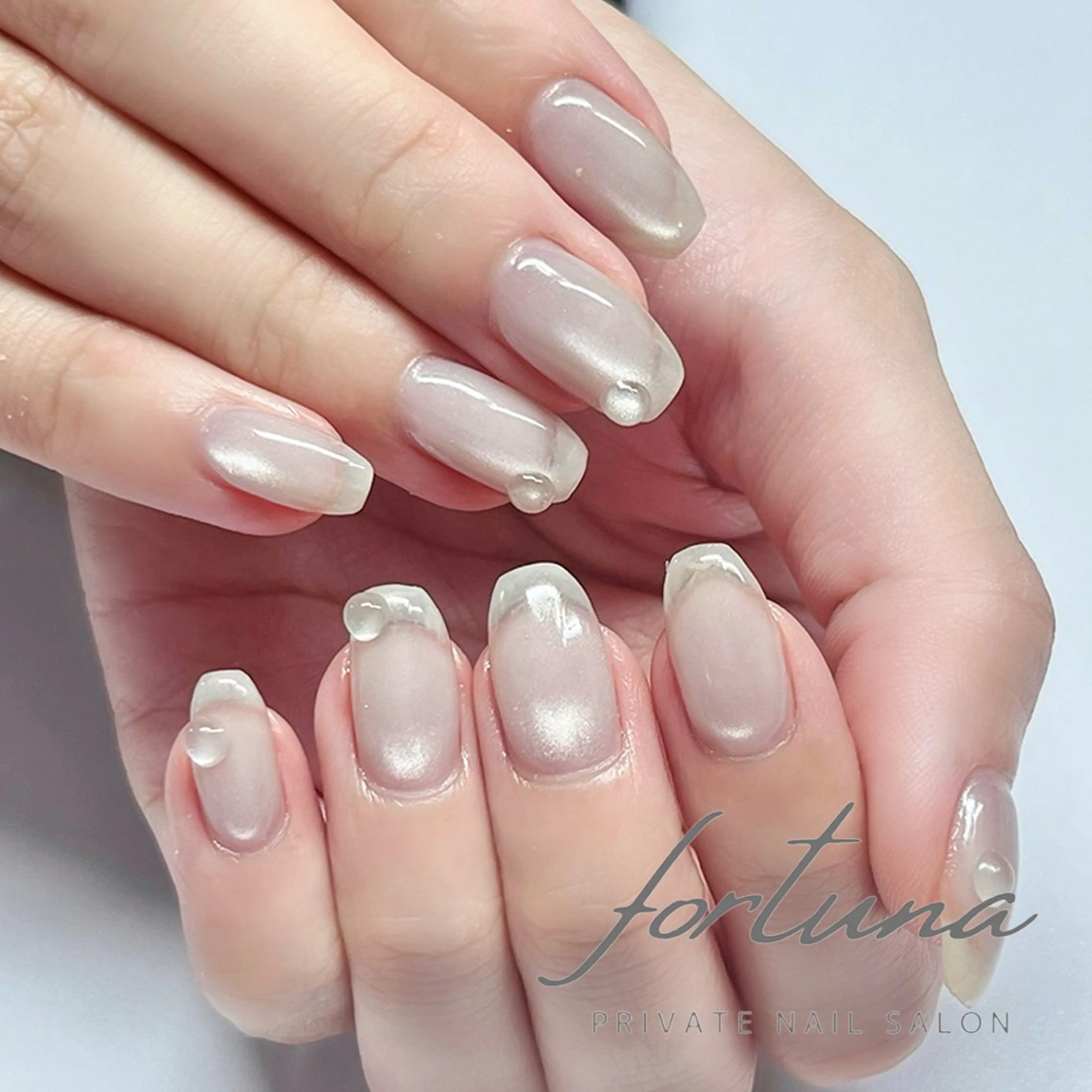 ネイル アートネイル クリアネイル ジェルネイル マグネットネイル パラジェル ハンドネイル fortuna 武藤裕美のネイルデザイン